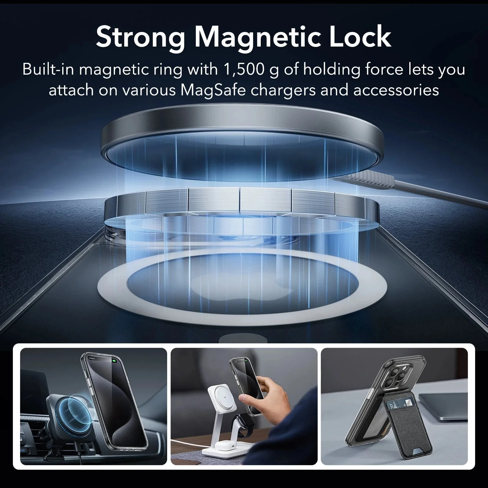 iPhone 15 Pro Max Classic Pro Case (HaloLock) Set - Clear - Image 5