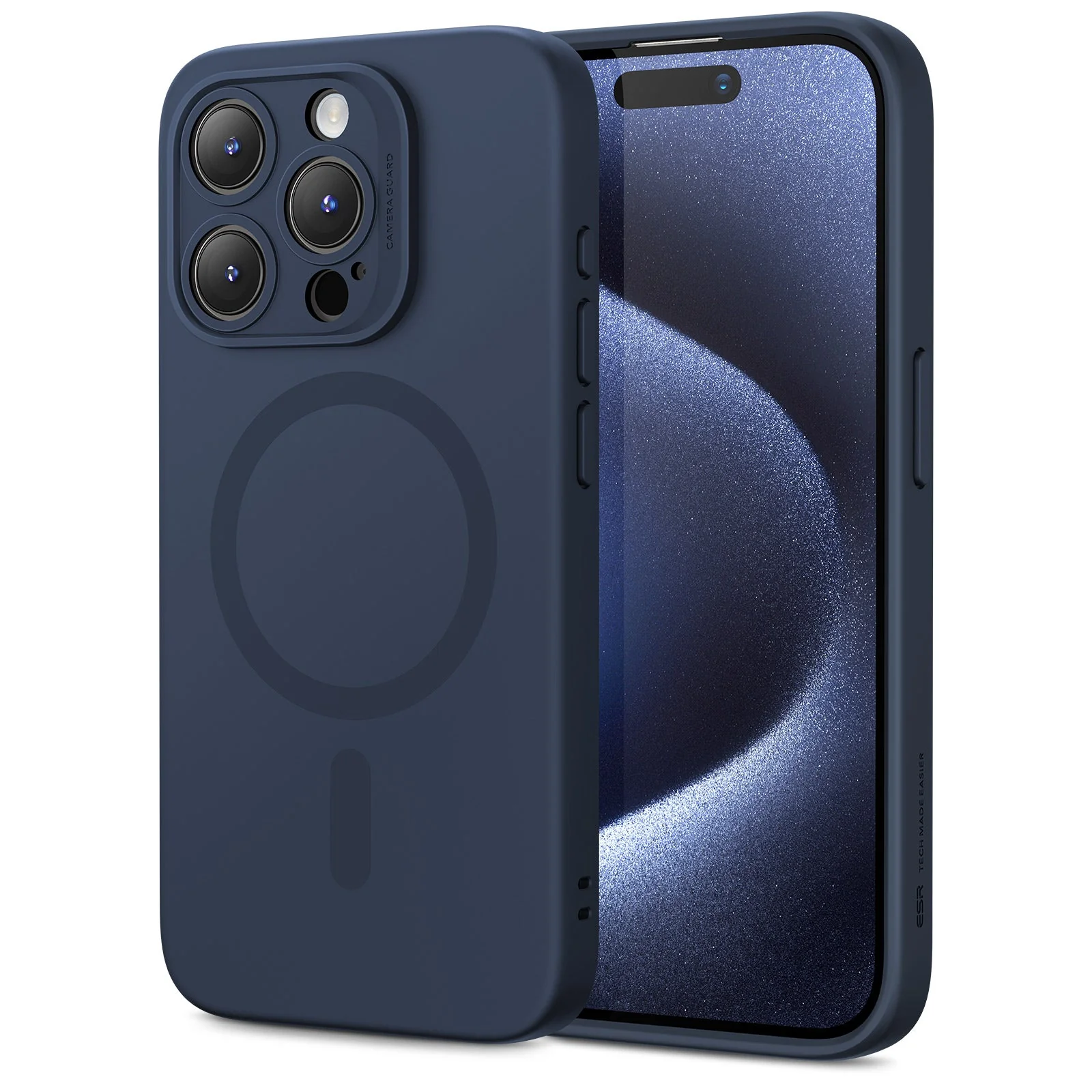 iPhone 15 Pro Max Cloud Soft Case (HaloLock) - Dark Blue