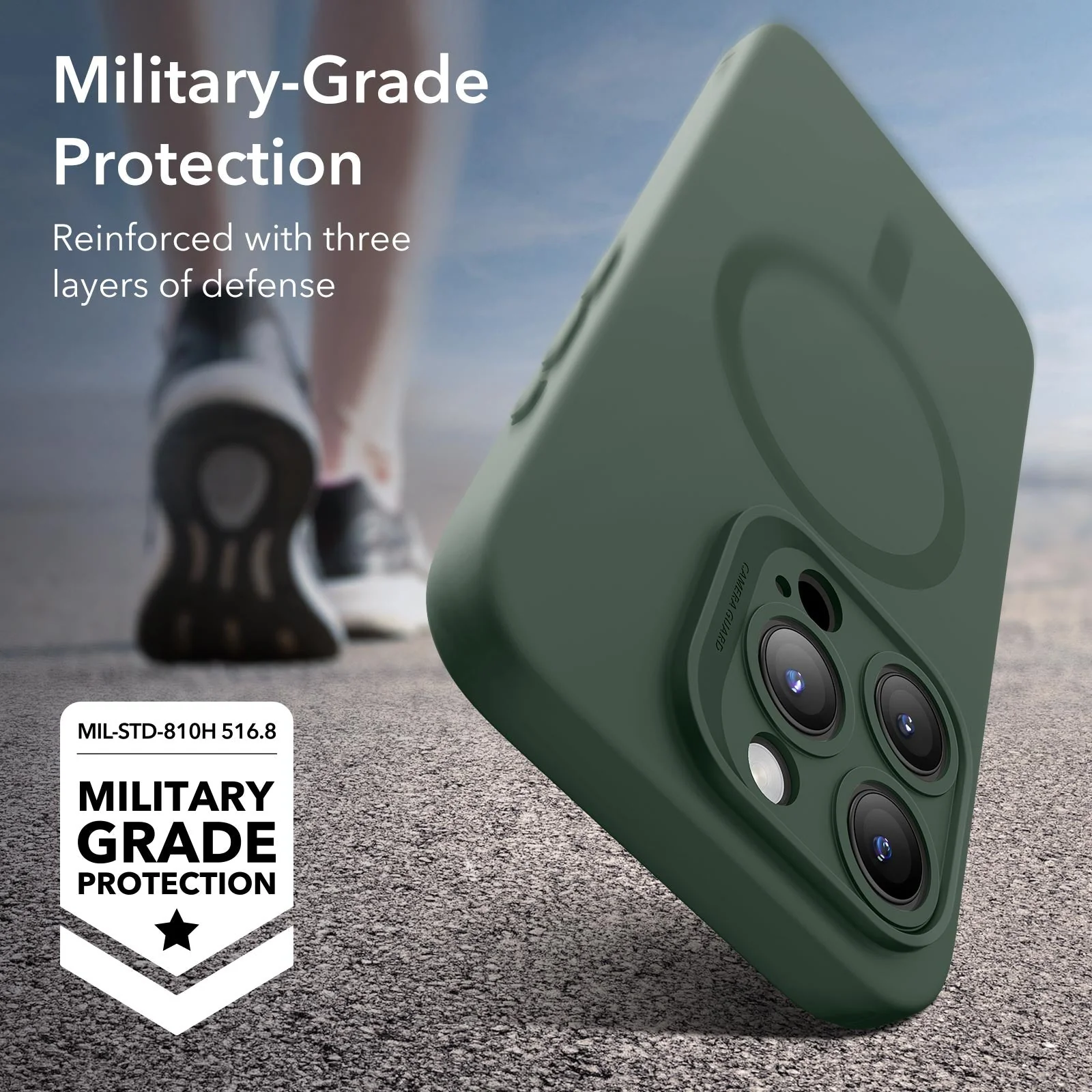 iPhone 15 Pro Max Cloud Soft Case (HaloLock) - Green - Image 5