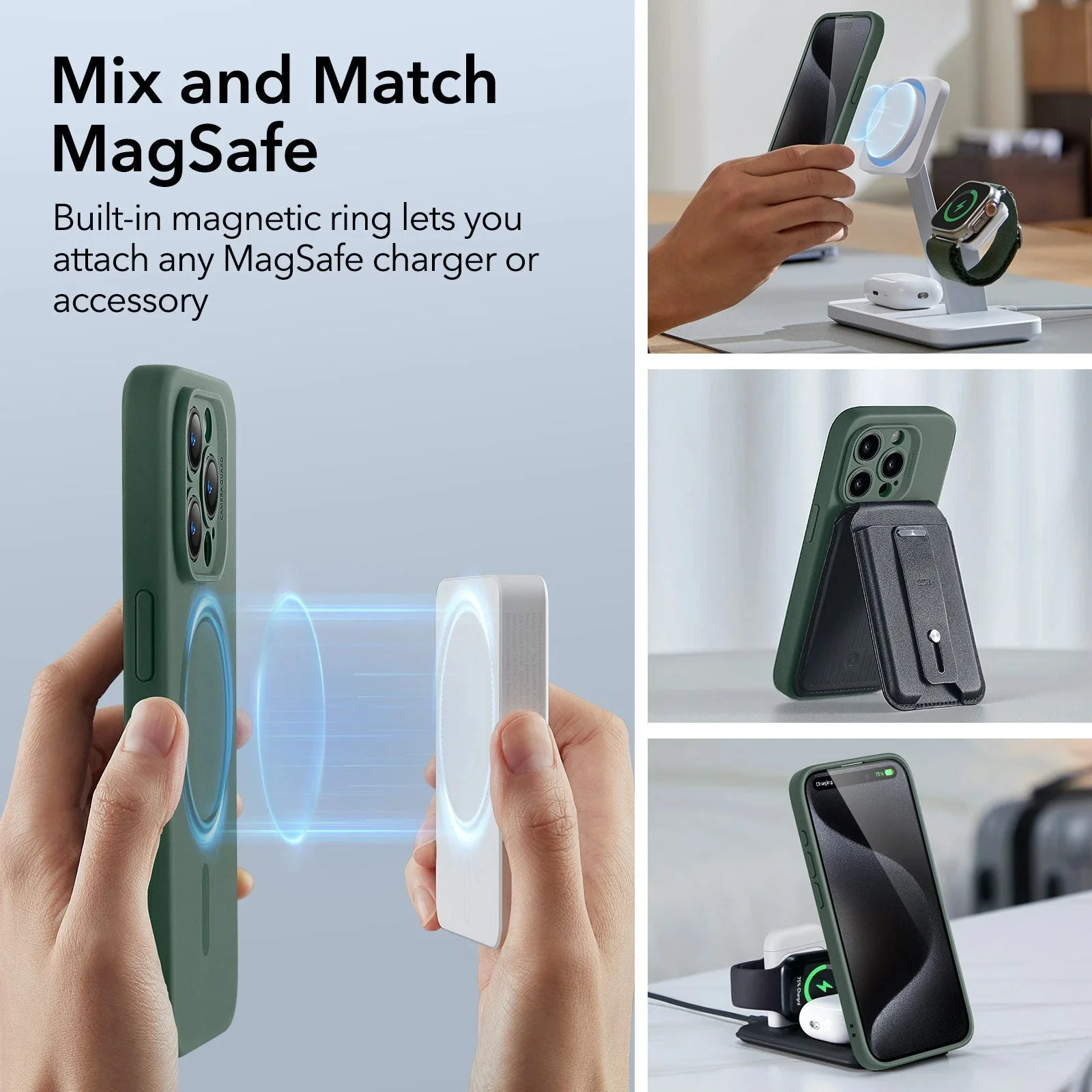 iPhone 15 Pro Max Cloud Soft Case (HaloLock) - Green - Image 7