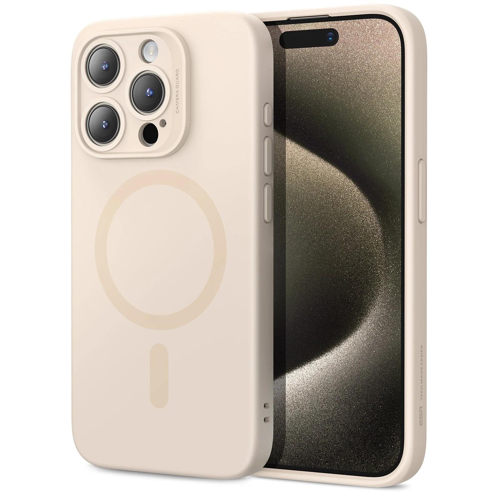 iPhone 15 Pro Max Cloud Soft Case (HaloLock) - Light Tan