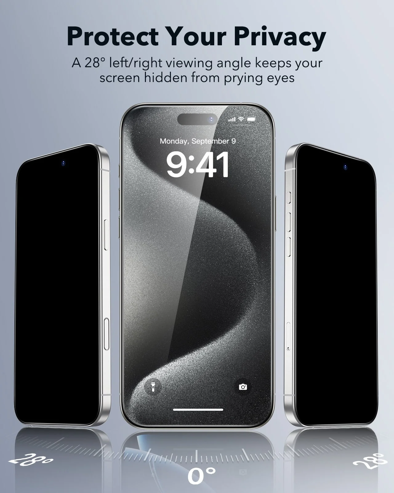 iPhone 15 Pro Max UltraFit Classic Privacy Screen Protector - 3 Pack - Image 3