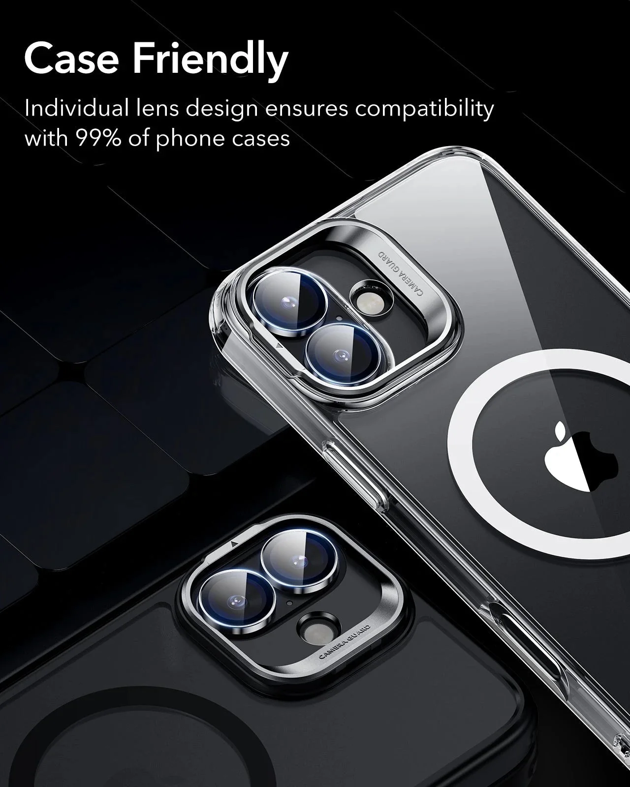 iPhone 16/16 Plus Armorite Camera Lens Protectors - Black - Image 8