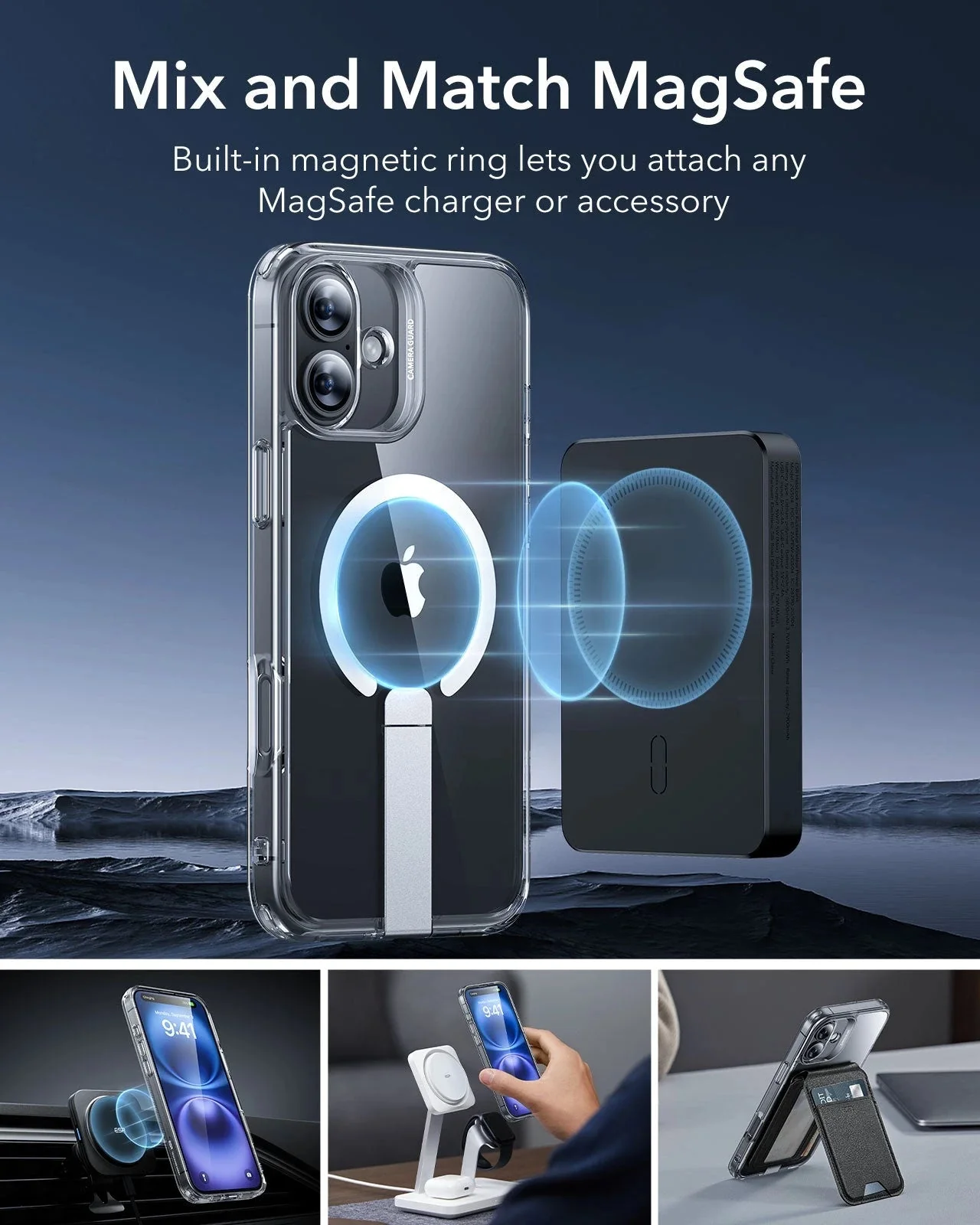 iPhone 16 Boost Flickstand Case (HaloLock) - Clear - Image 5