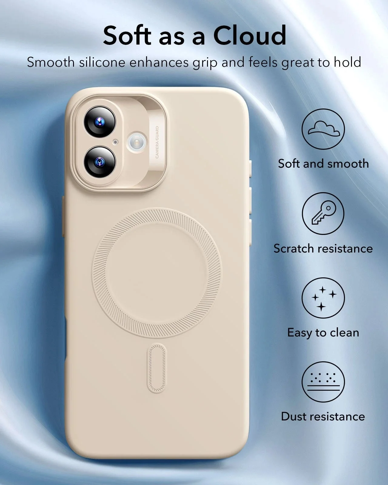 iPhone 16 Cloud Soft Case (HaloLock) - Blue - Image 5