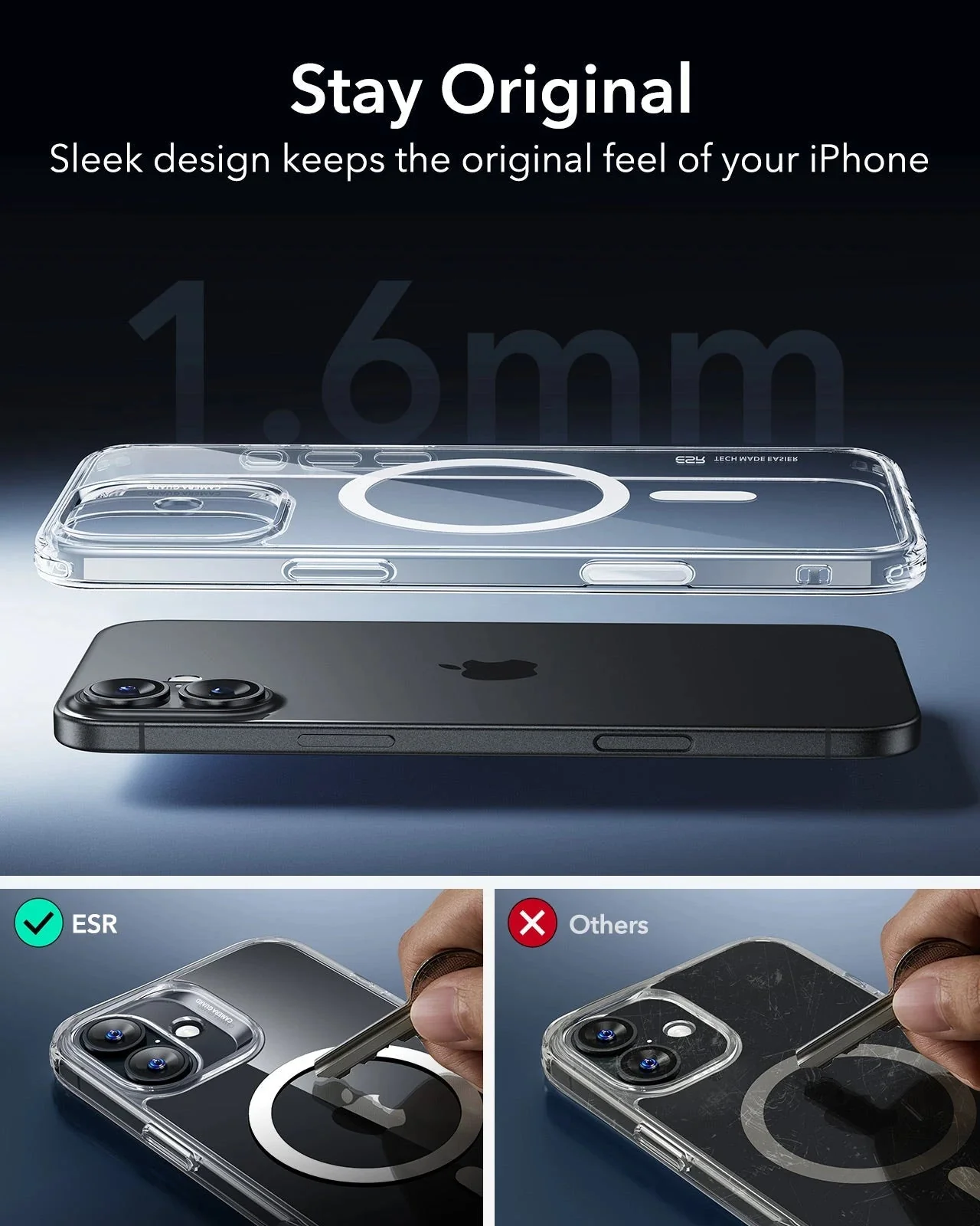 iPhone 16 HaloLock Classic Hybrid Case (Camera Control) - Clear Blue - Image 9