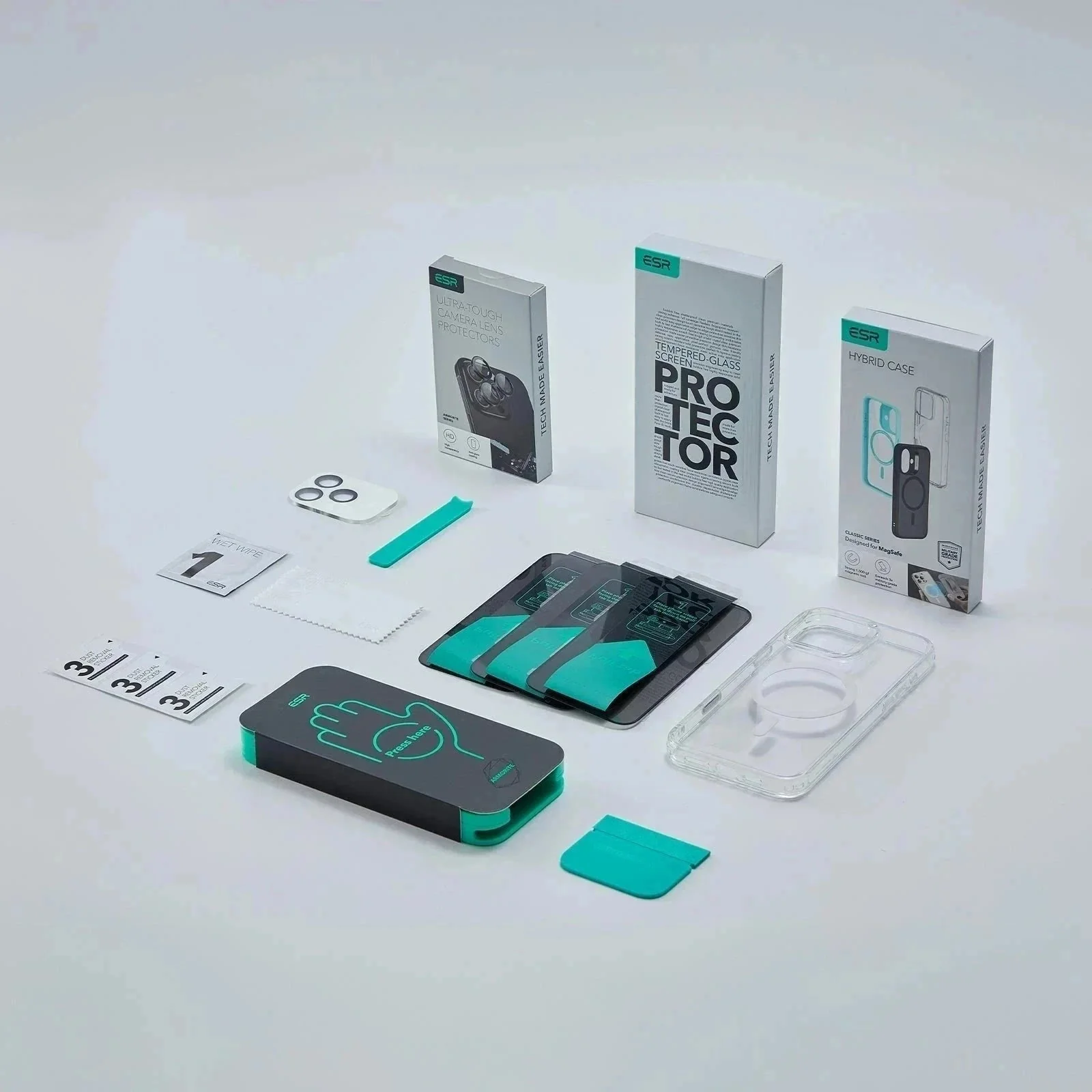 iPhone 16 Plus Classic Hybrid Magnetic Case (Camera Control) & Privacy Screen Protector Bundle - Clear - Image 2