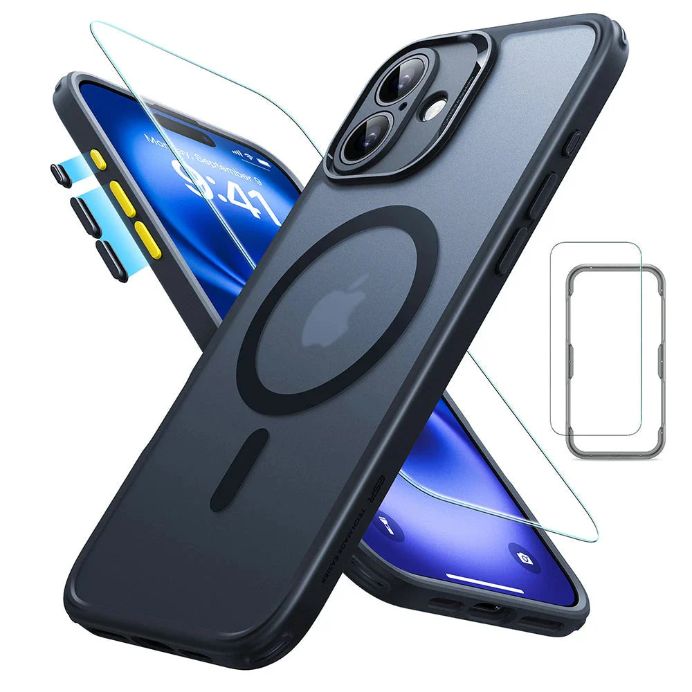 iPhone 16 Plus Classic Pro Case (HaloLock) Set - Frosted Black
