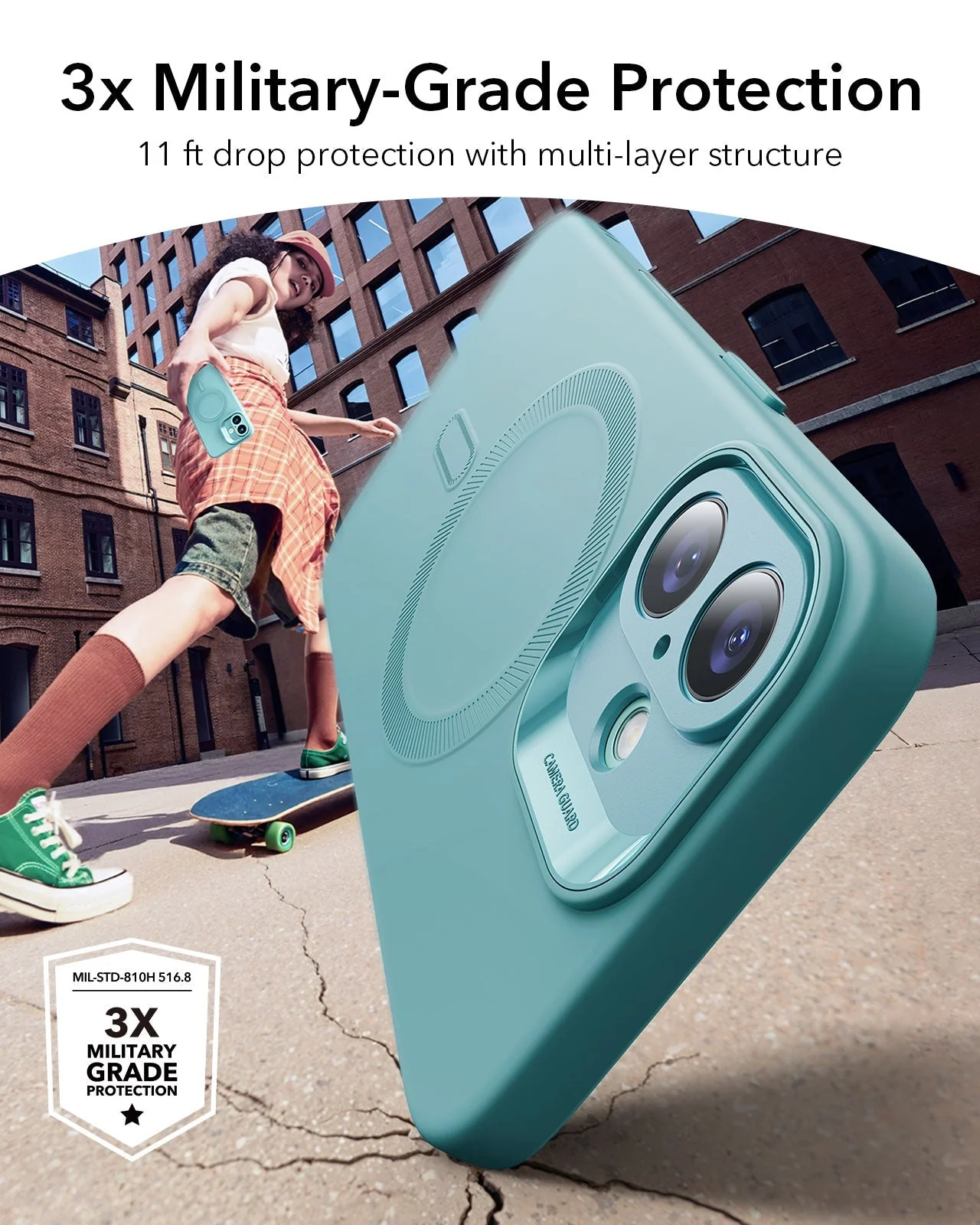 iPhone 16 Plus Cloud Soft Magnetic Case (Camera Control) - Teal - Image 4