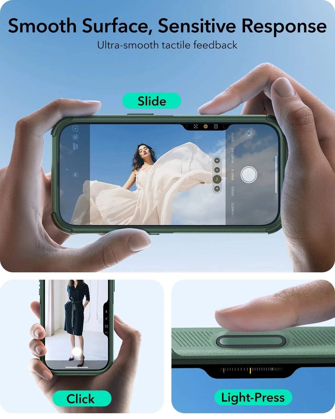 iPhone 16 Plus Cyber Tough Magnetic Case (Camera Control, Stash Stand) - Light Green - Image 4