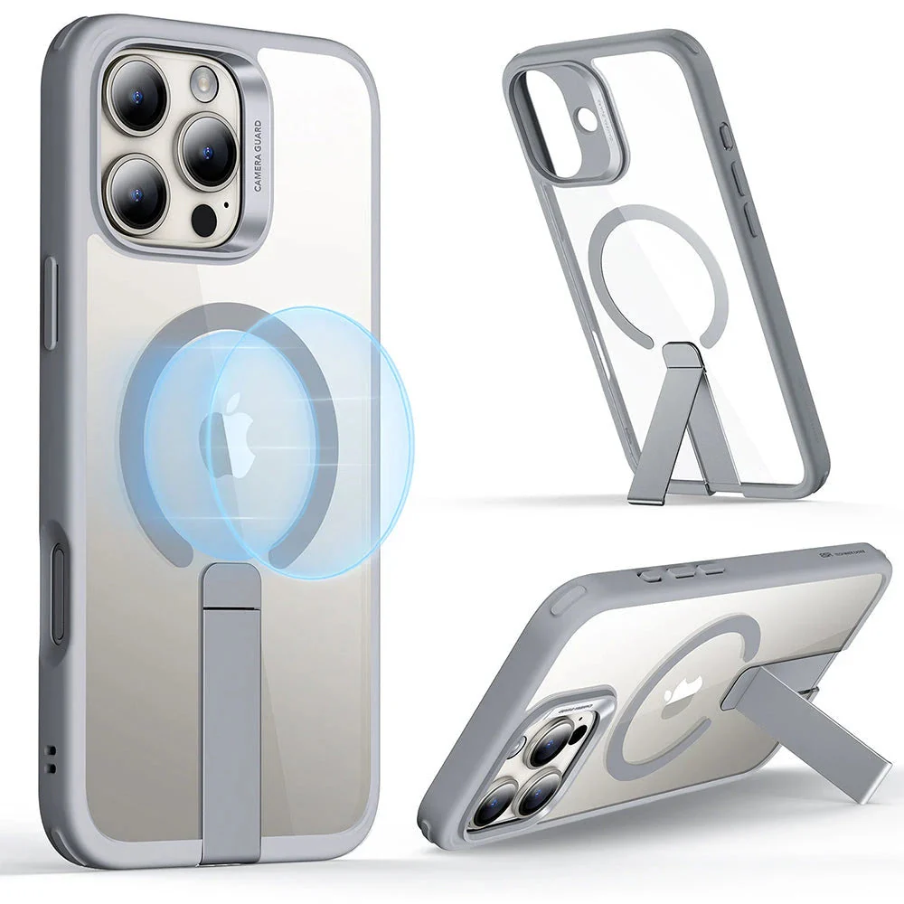 iPhone 16 Pro Boost Flickstand Case (HaloLock) - Clear Grey
