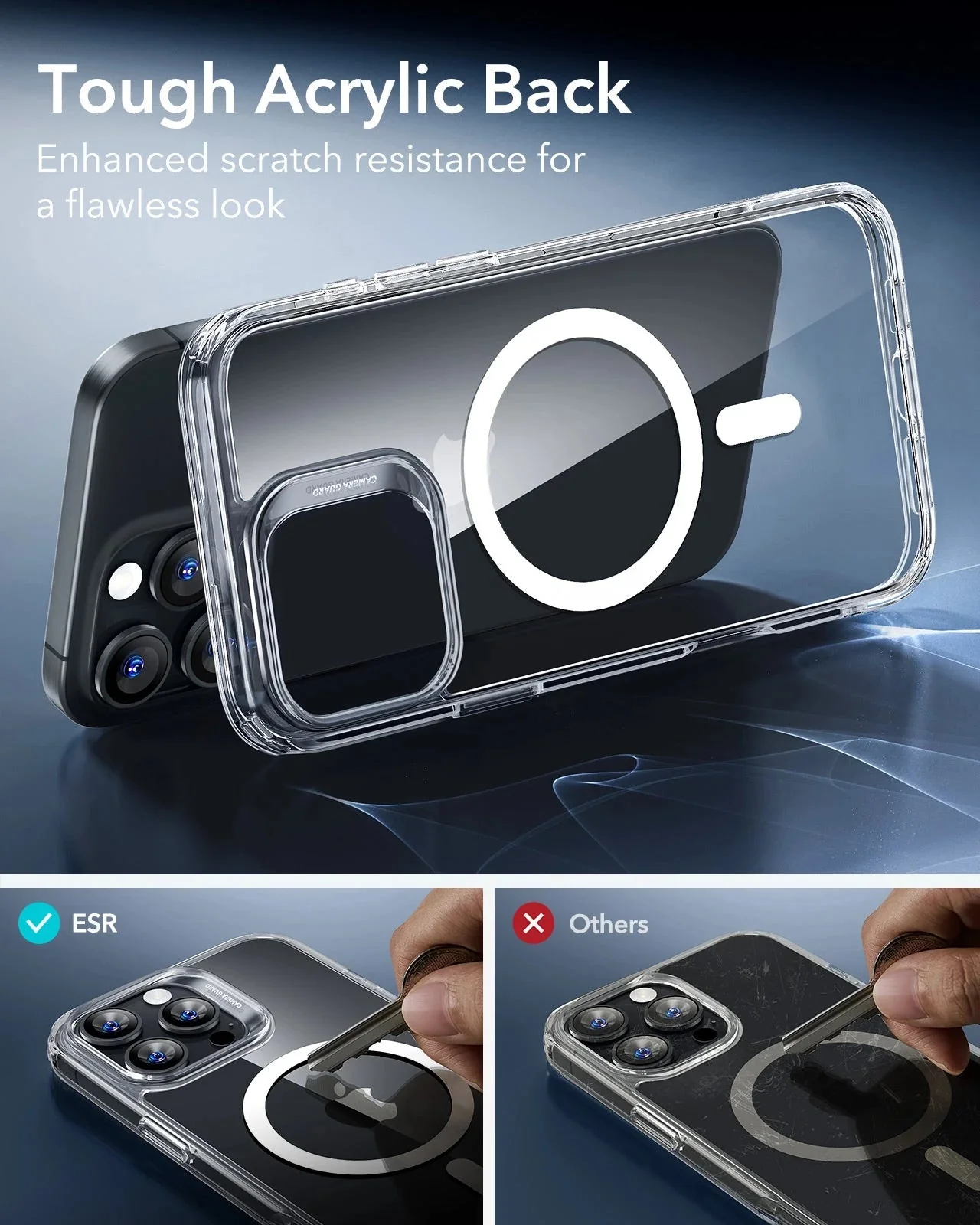 iPhone 16 Pro Classic Hybrid Case (HaloLock) - Clear - Image 7