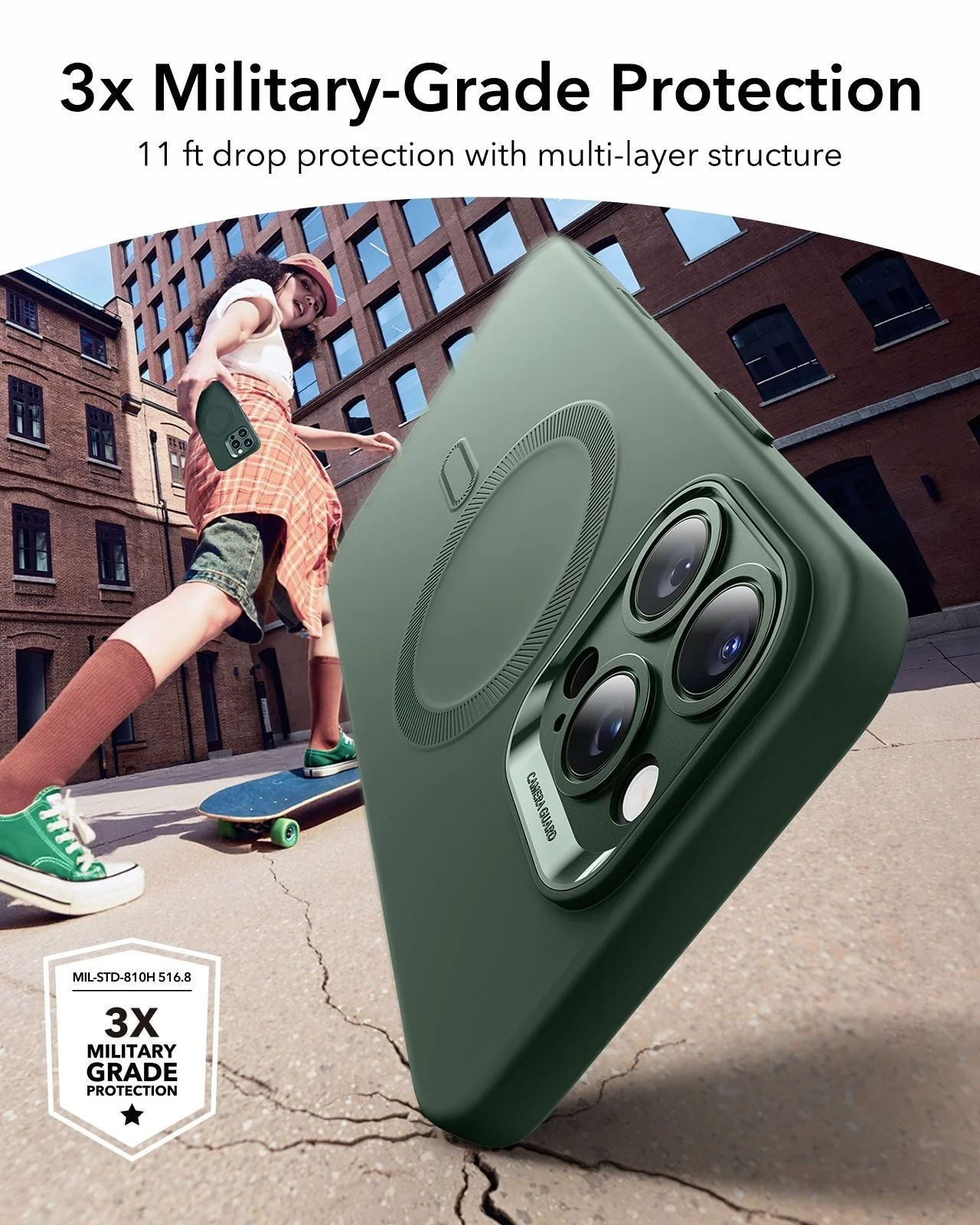 iPhone 16 Pro Cloud Soft Magnetic Case (Camera Control) - Green - Image 3