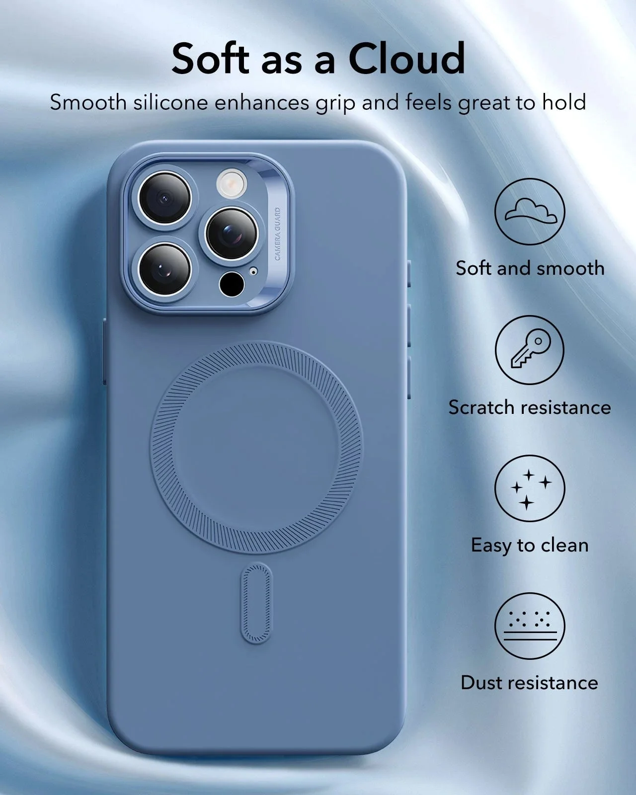 iPhone 16 Pro Cloud Soft Magnetic Case (Camera Control) - Light Blue - Image 5
