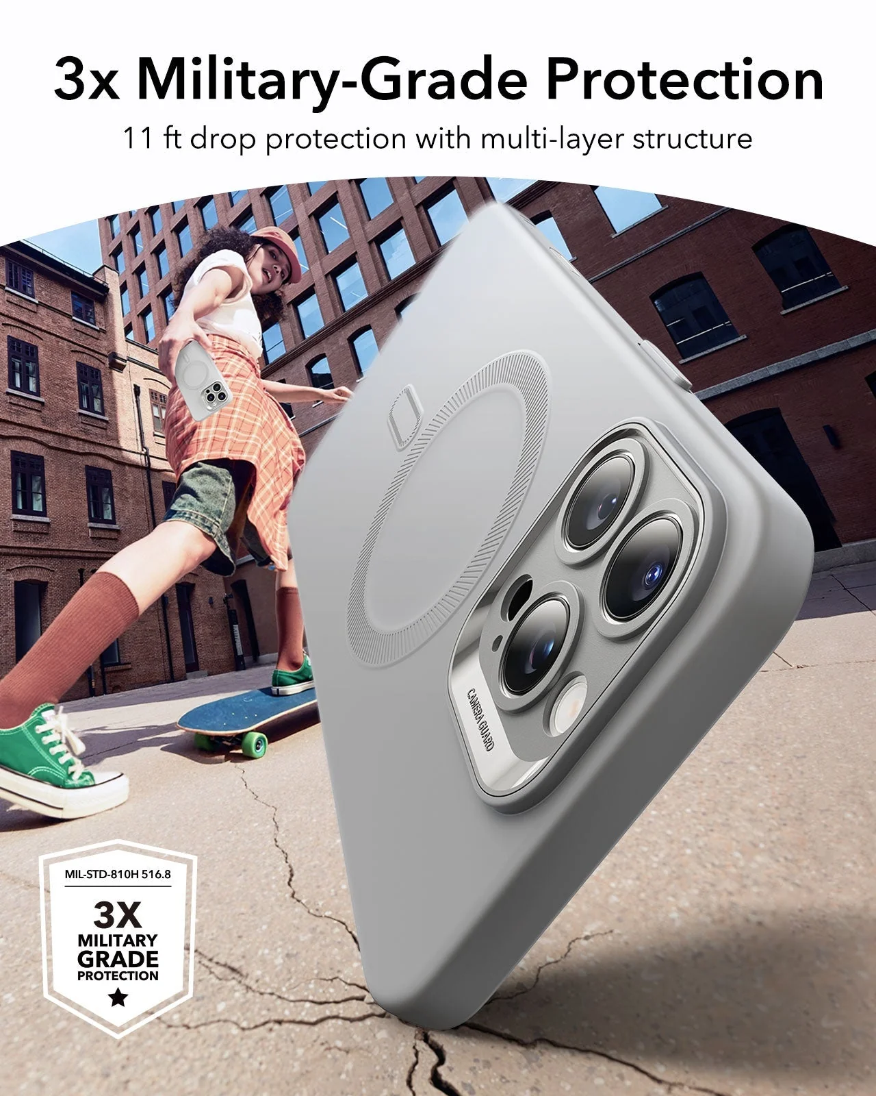 iPhone 16 Pro Cloud Soft Magnetic Case (Camera Control) - Grey - Image 3