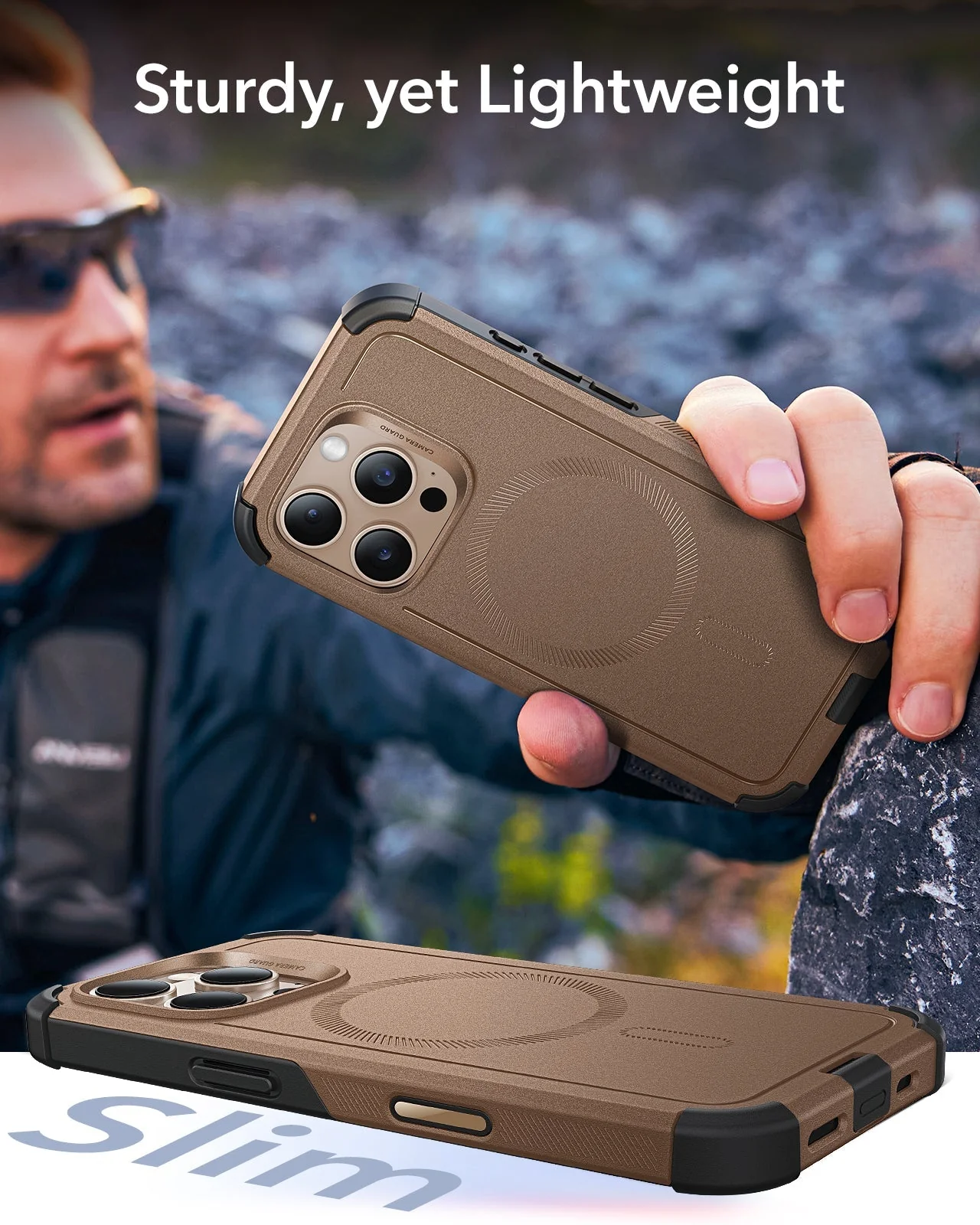 iPhone 16 Pro Cyber Tough Magnetic Case (Camera Control) - Desert Titanium - Image 8