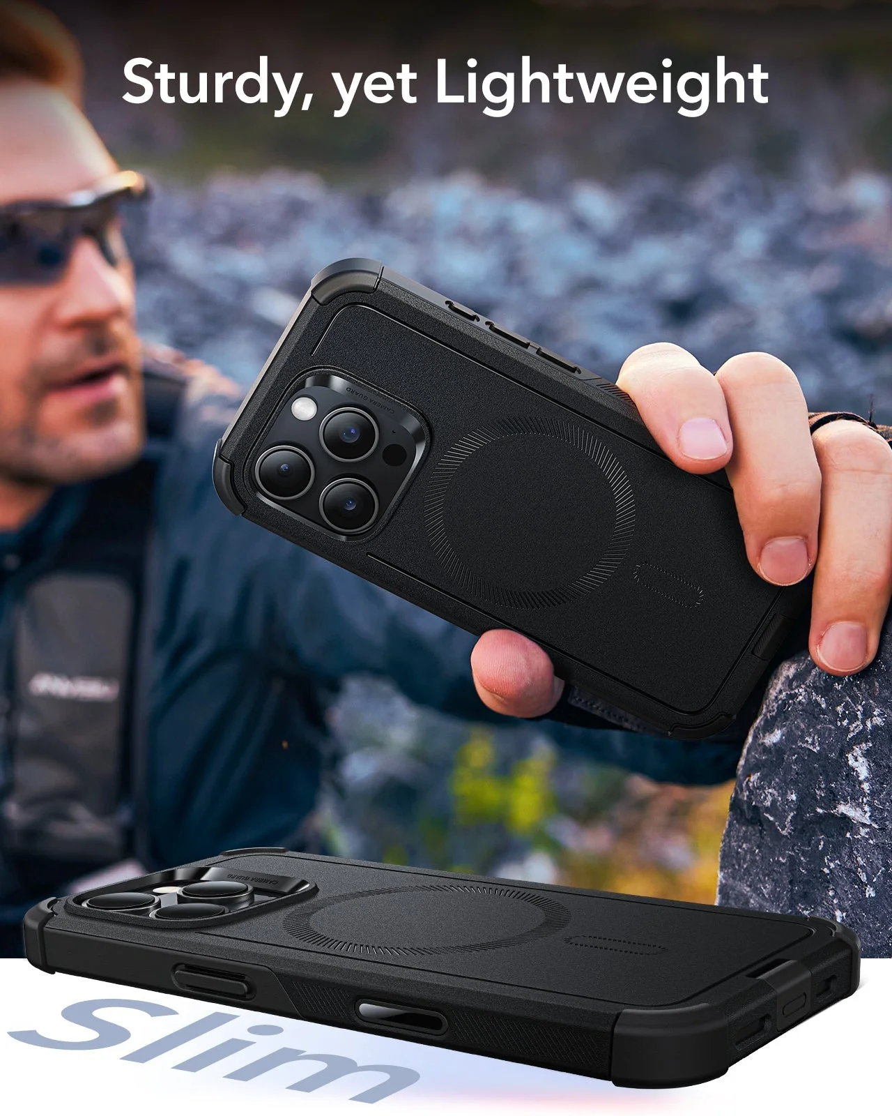 iPhone 16 Pro Cyber Tough Magnetic Case (Camera Control) - Black - Image 8
