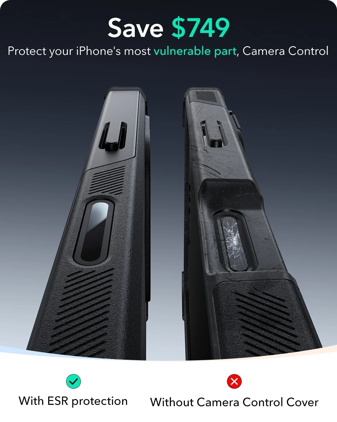 iPhone 16 Pro Cyber Tough Magnetic Case Protection Bundle (Camera Control, Stash Stand) - Navy Blue - Image 4