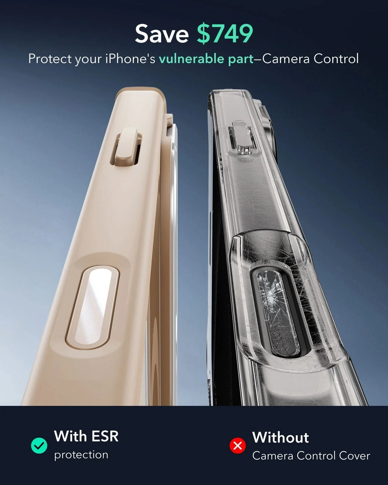 iPhone 16 Pro Max Armor Tough Magnetic Case (Camera Control, Stash Stand) - Desert Titanium - Image 3