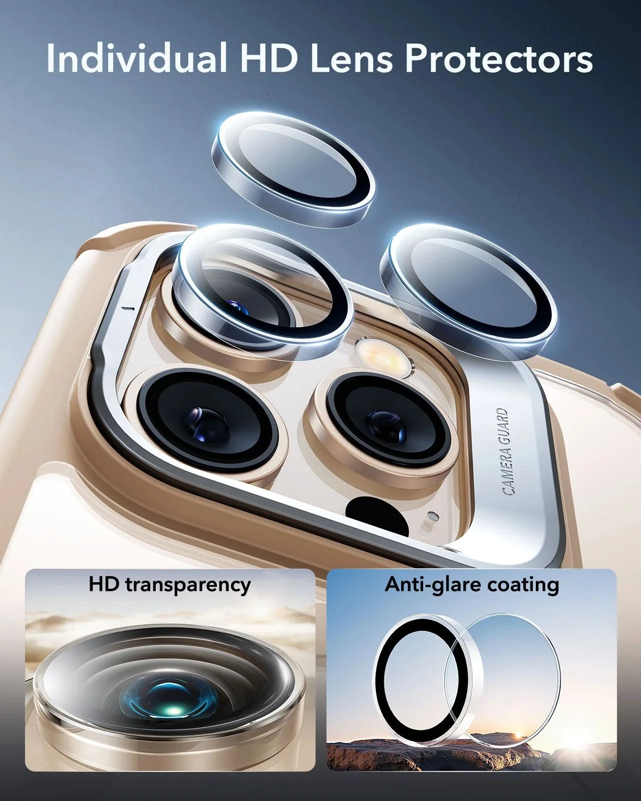 iPhone 16 Pro Max Armor Tough Magnetic Case (Camera Control, Stash Stand) - Desert Titanium - Image 8