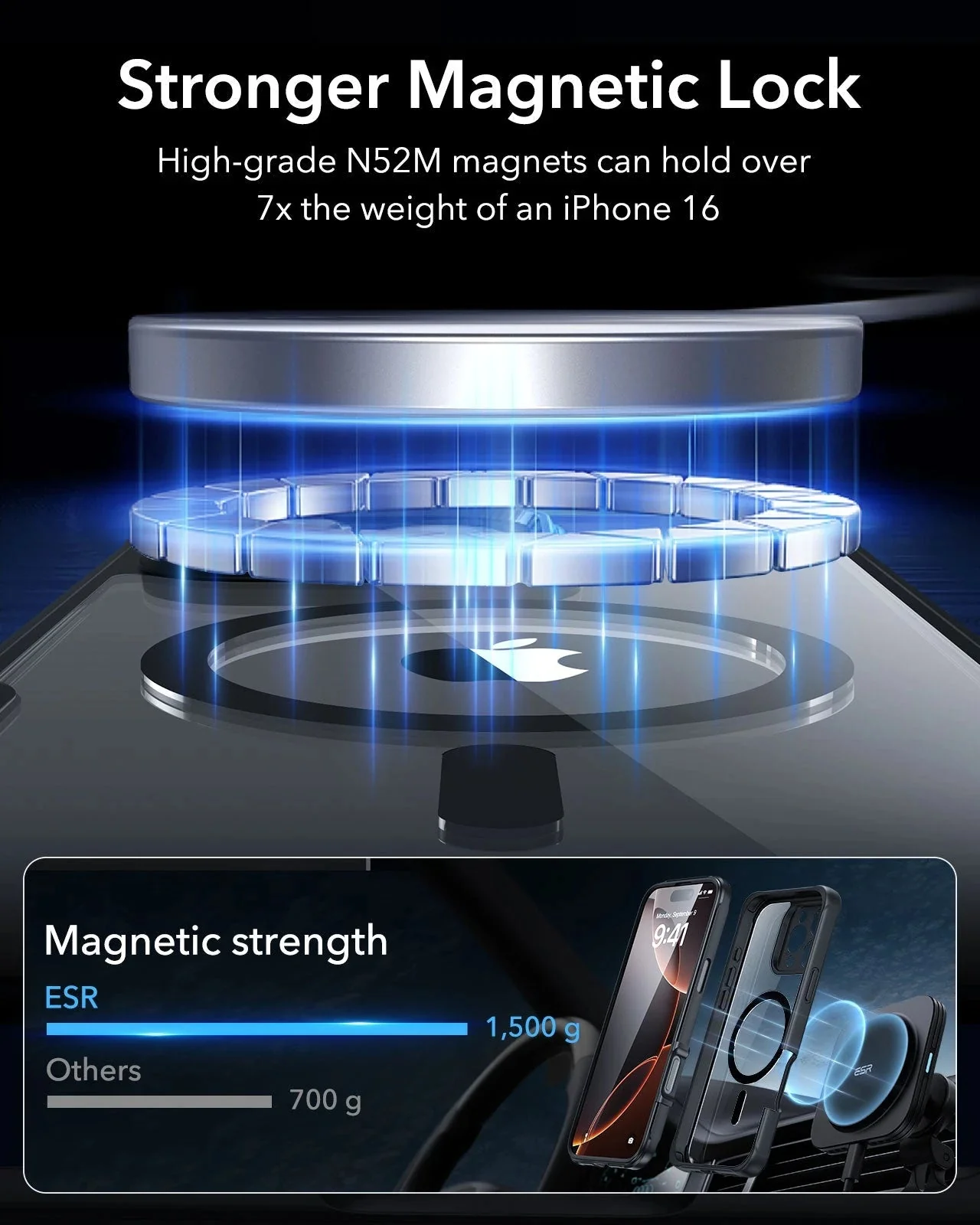 iPhone 16 Pro Max Armor Tough Case (HaloLock) - Frosted Black - Image 5