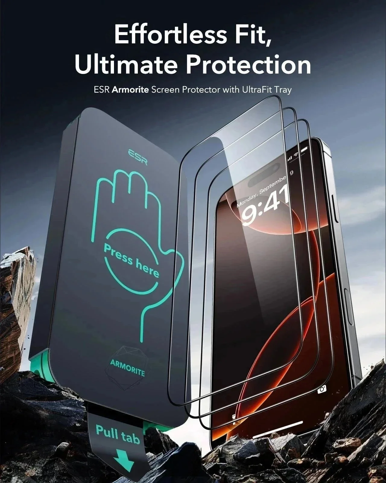 iPhone 16 Pro Max Classic Hybrid Magnetic Case (Camera Control) & Screen Protection Bundle - Clear Black - Image 10