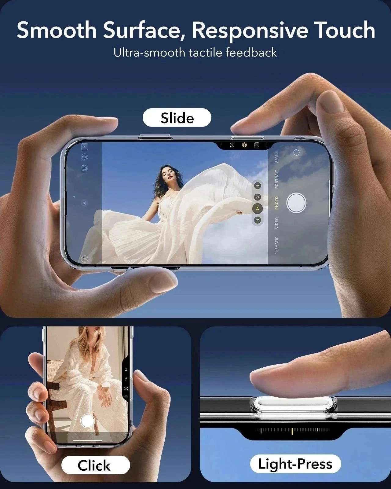 iPhone 16 Pro Max Classic Hybrid Magnetic Case (Camera Control) & Screen Protection Bundle - Frosted Clear - Image 5