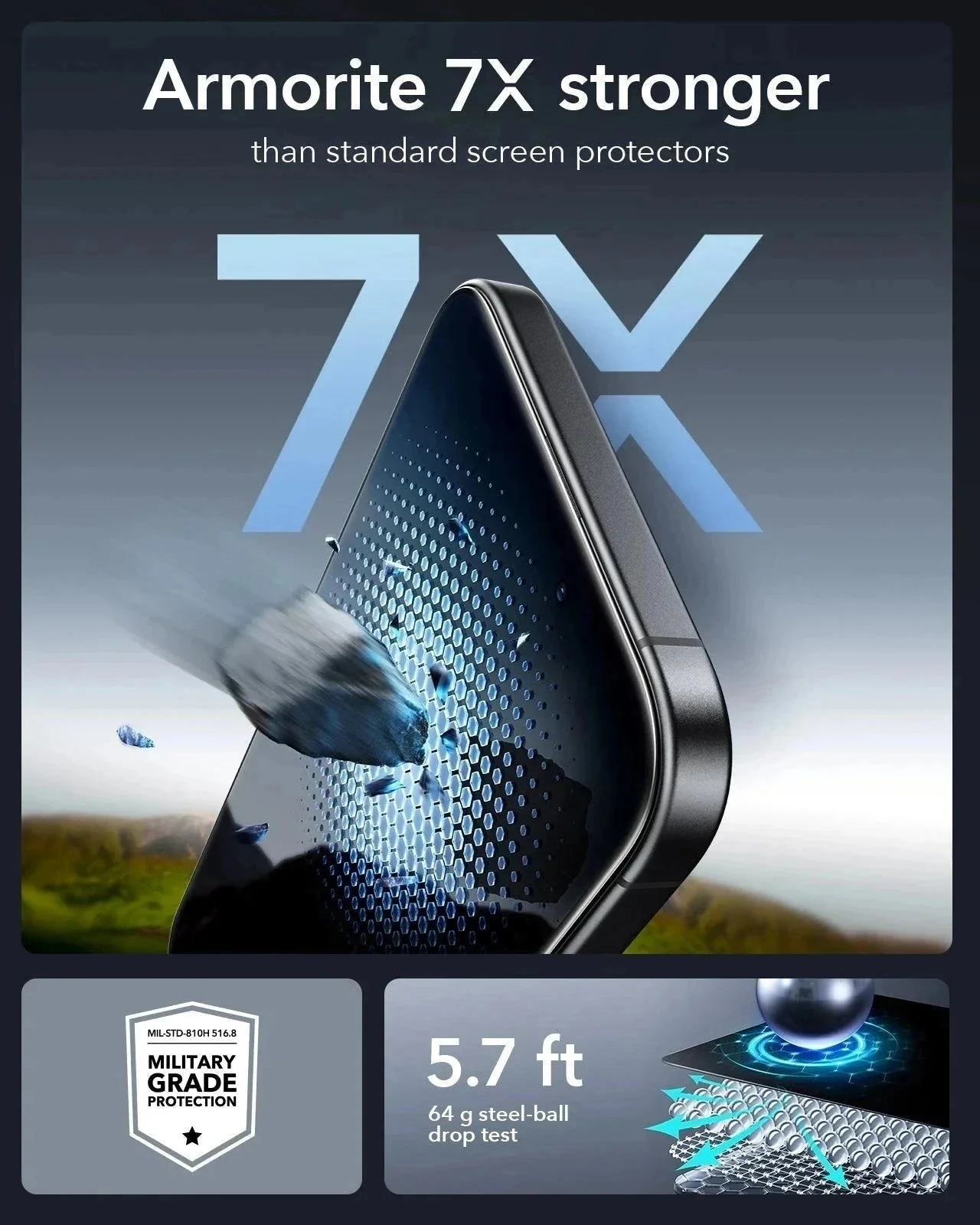 iPhone 16 Pro Max Classic Hybrid Magnetic Case (Camera Control, Stash Stand) & Privacy Screen Protector Bundle - Clear Black - Image 12