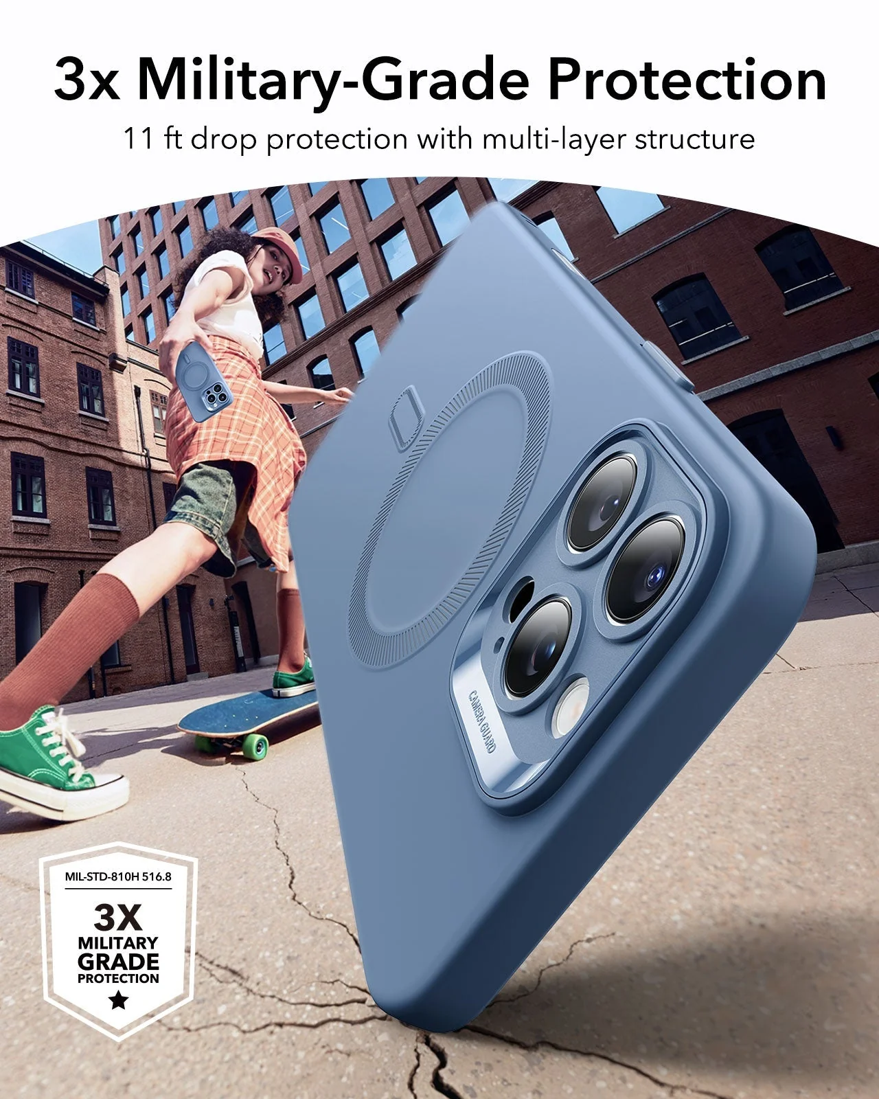 iPhone 16 Pro Max Cloud Soft Magnetic Case (Camera Control) - Light Blue - Image 3