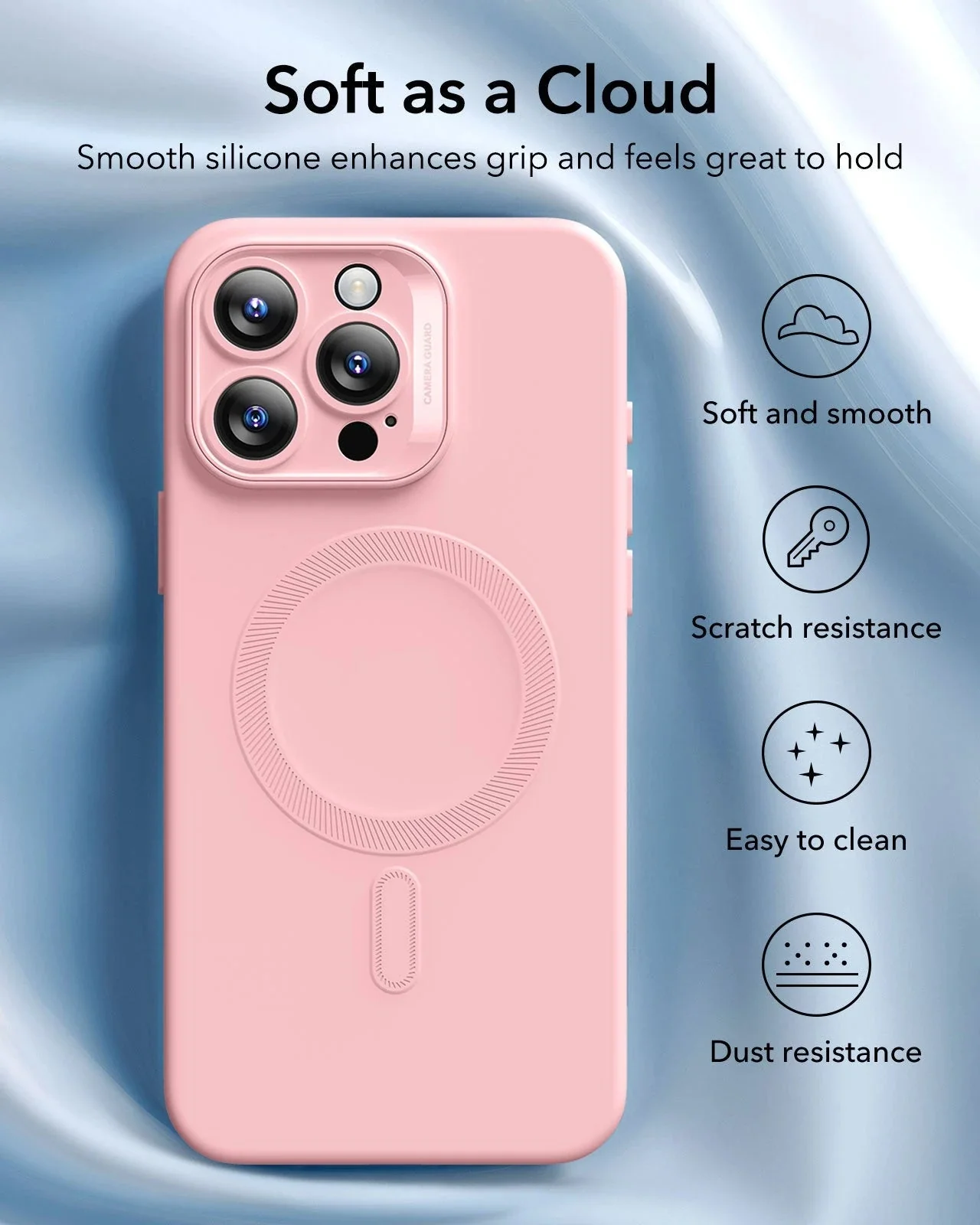 iPhone 16 Pro Max Cloud Soft Magnetic Case (Camera Control) - Pink - Image 5