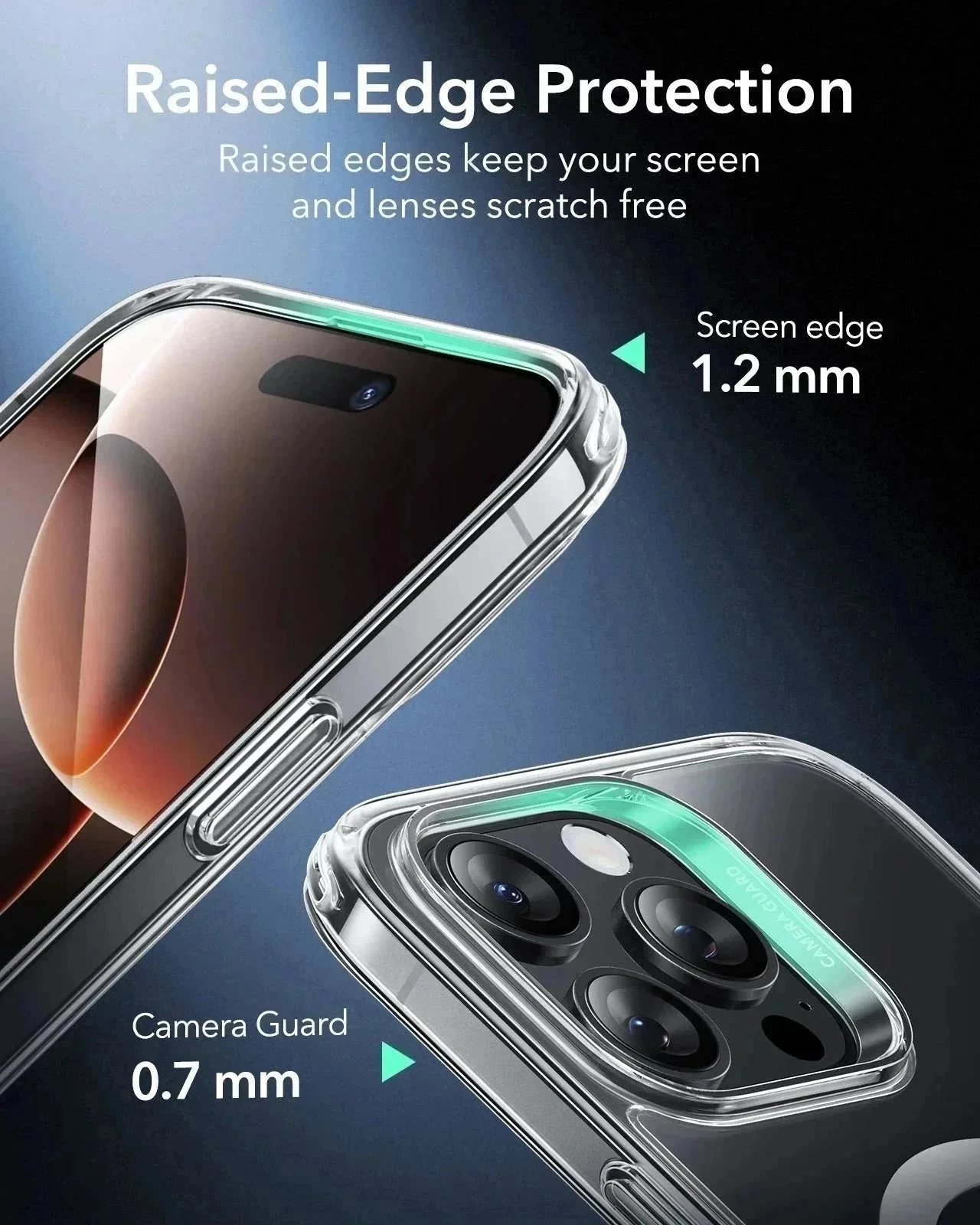 iPhone 16 Pro Max HaloLock Classic Hybrid Case (Camera Control) - Clear Shimmer - Image 8