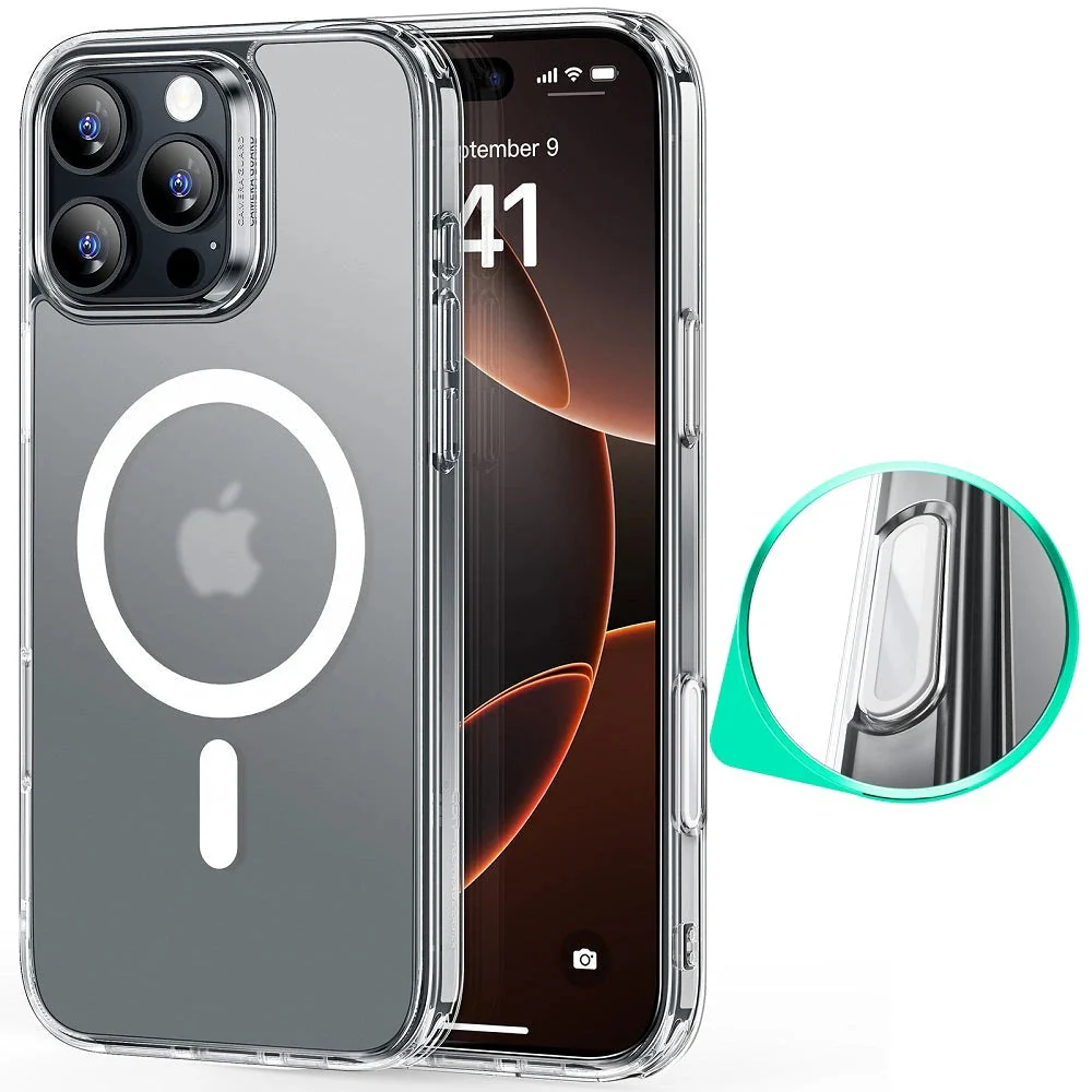 iPhone 16 Pro Max HaloLock Classic Hybrid Case (Camera Control) - Frosted Clear