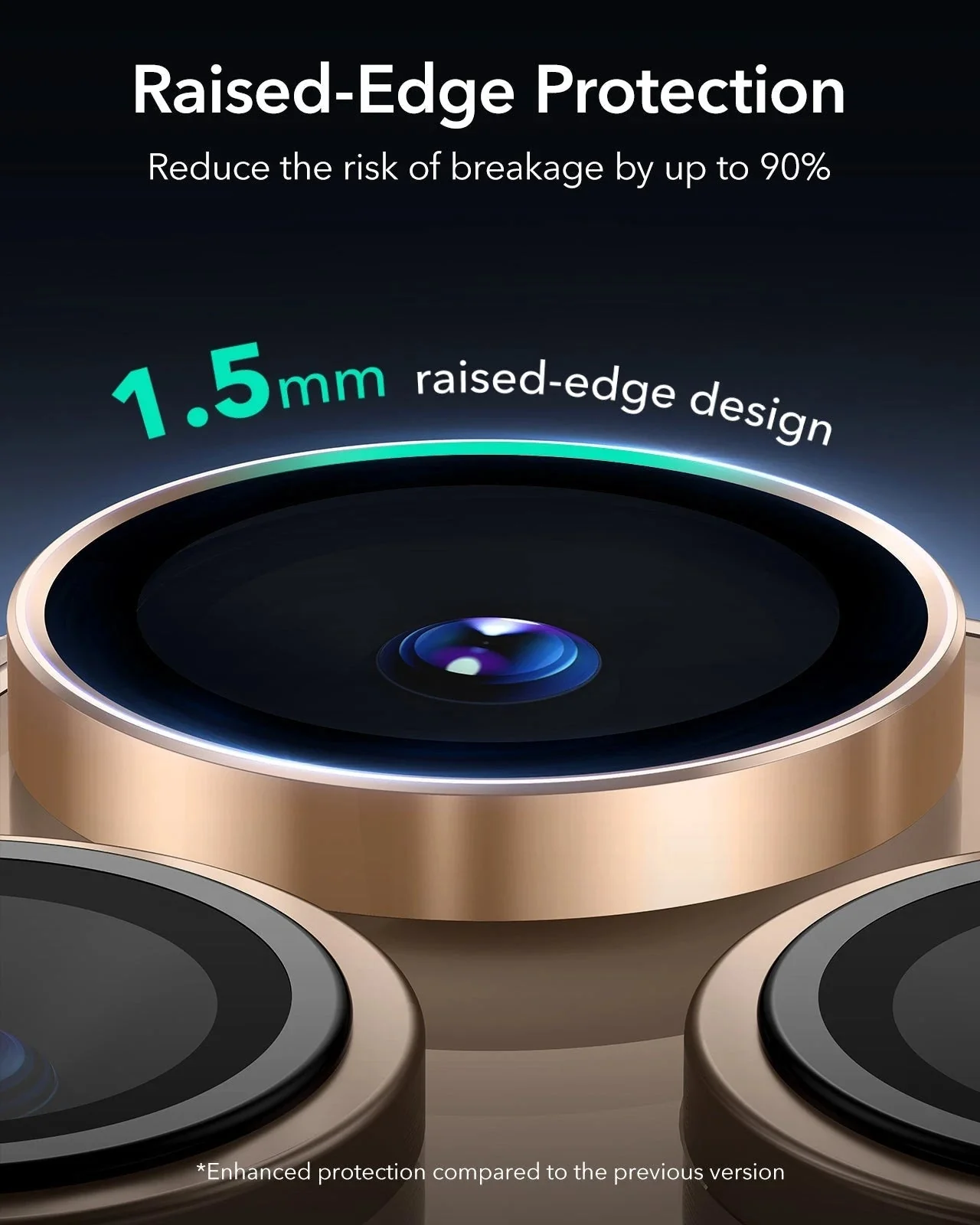 iPhone 16 Pro Max/Pro Armorite Camera Lens Protectors - Desert Titanium - Image 3
