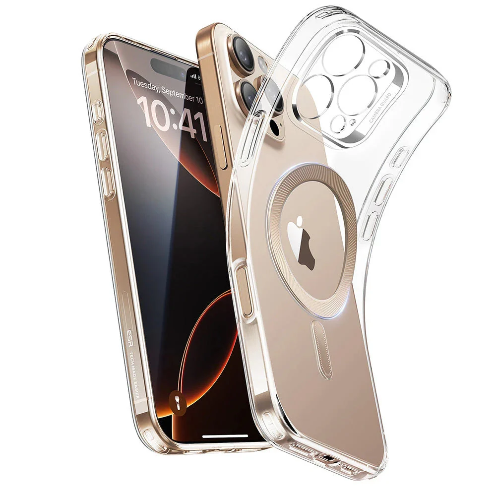 iPhone 16 Pro Zero Clear Case (HaloLock) - Rose Gold Ring