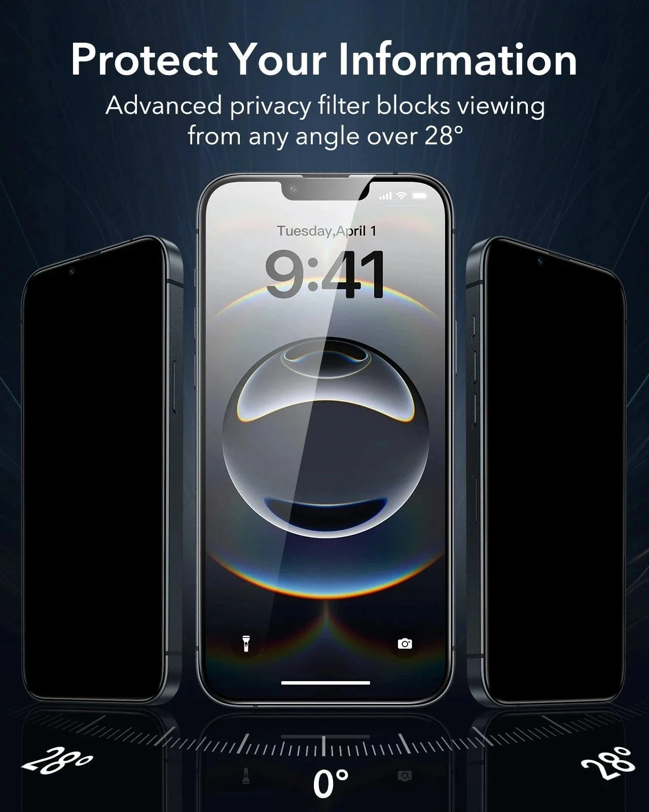 iPhone 16e/14/13 Pro/13 UltraFit Armorite Privacy Screen Protector - 3 Pack - Image 2