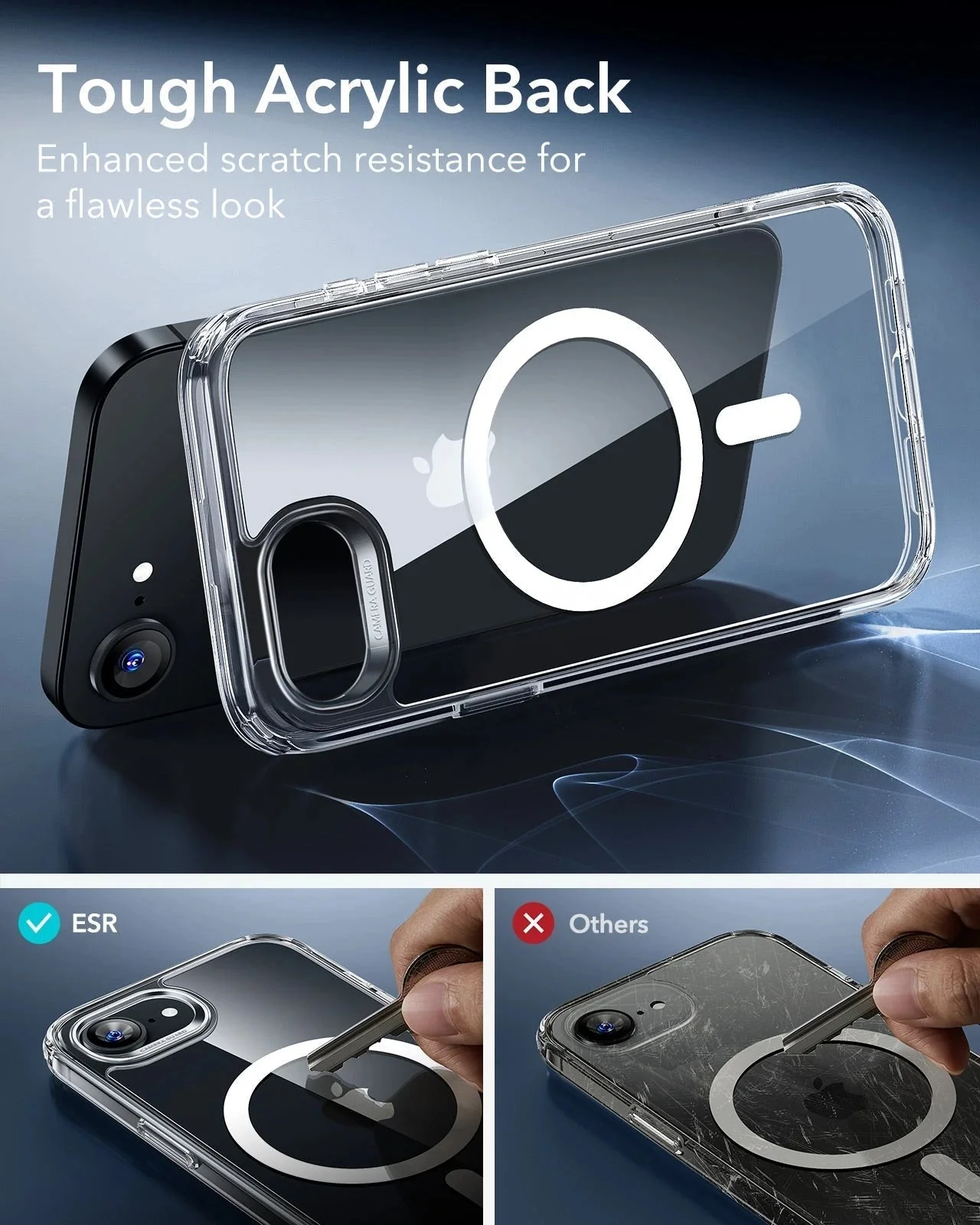 iPhone 16e HaloLock Classic Hybrid Case - Frosted Red - Image 8