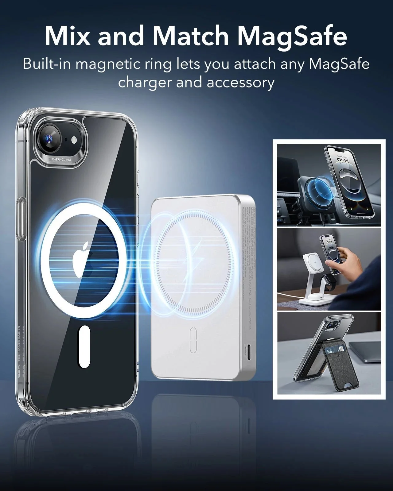 iPhone 16e HaloLock Classic Hybrid Case Privacy Protection Bundle - Clear - Image 6