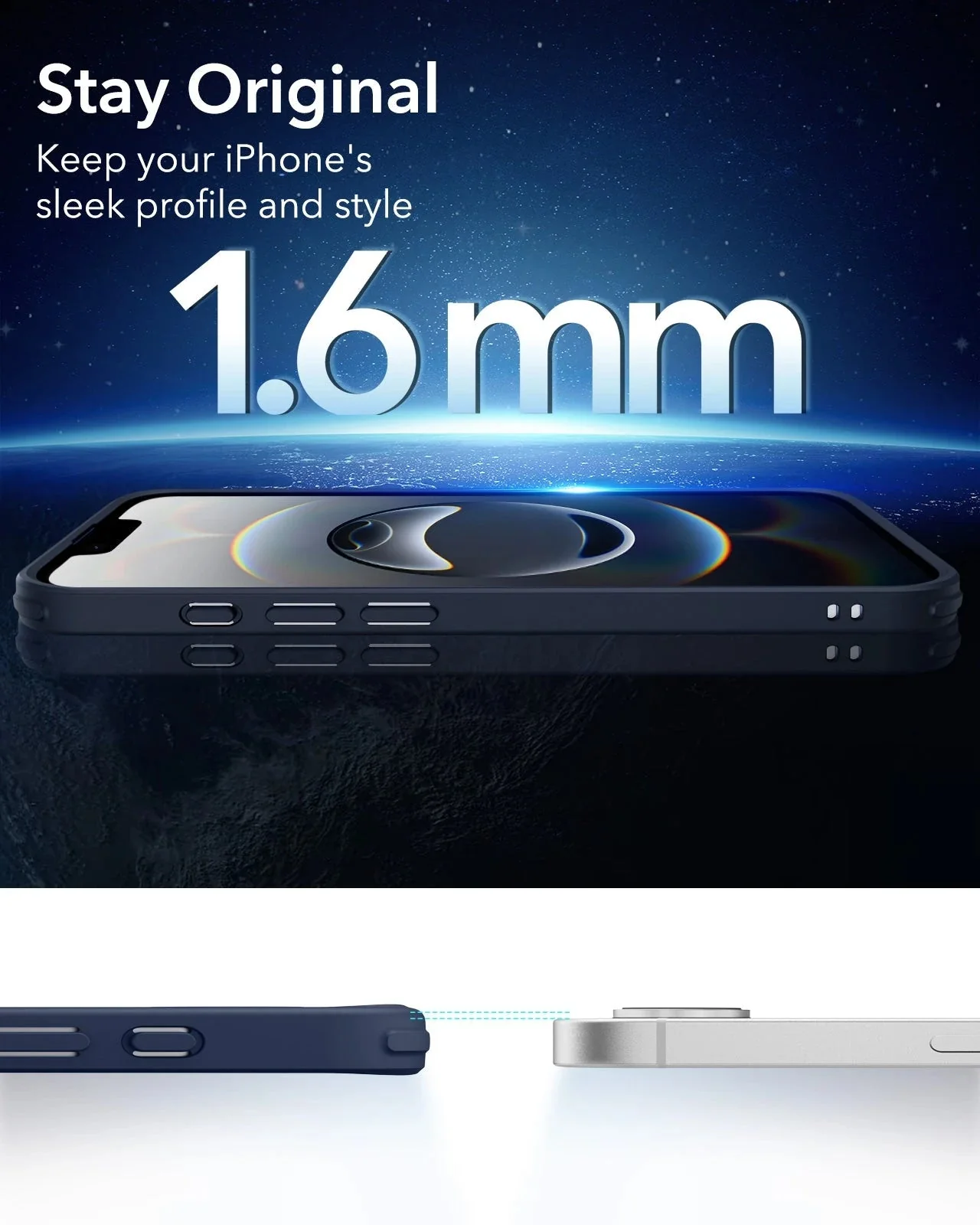iPhone 16e HaloLock Classic Hybrid Case - Frosted Blue - Image 9