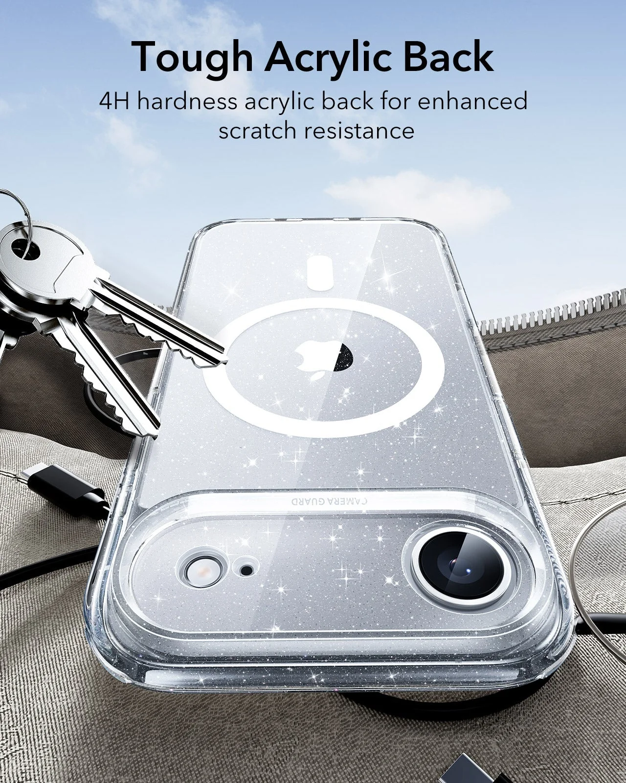 iPhone Air Classic Hybrid Magnetic Case (Camera Control) - Clear Shimmer - Image 7