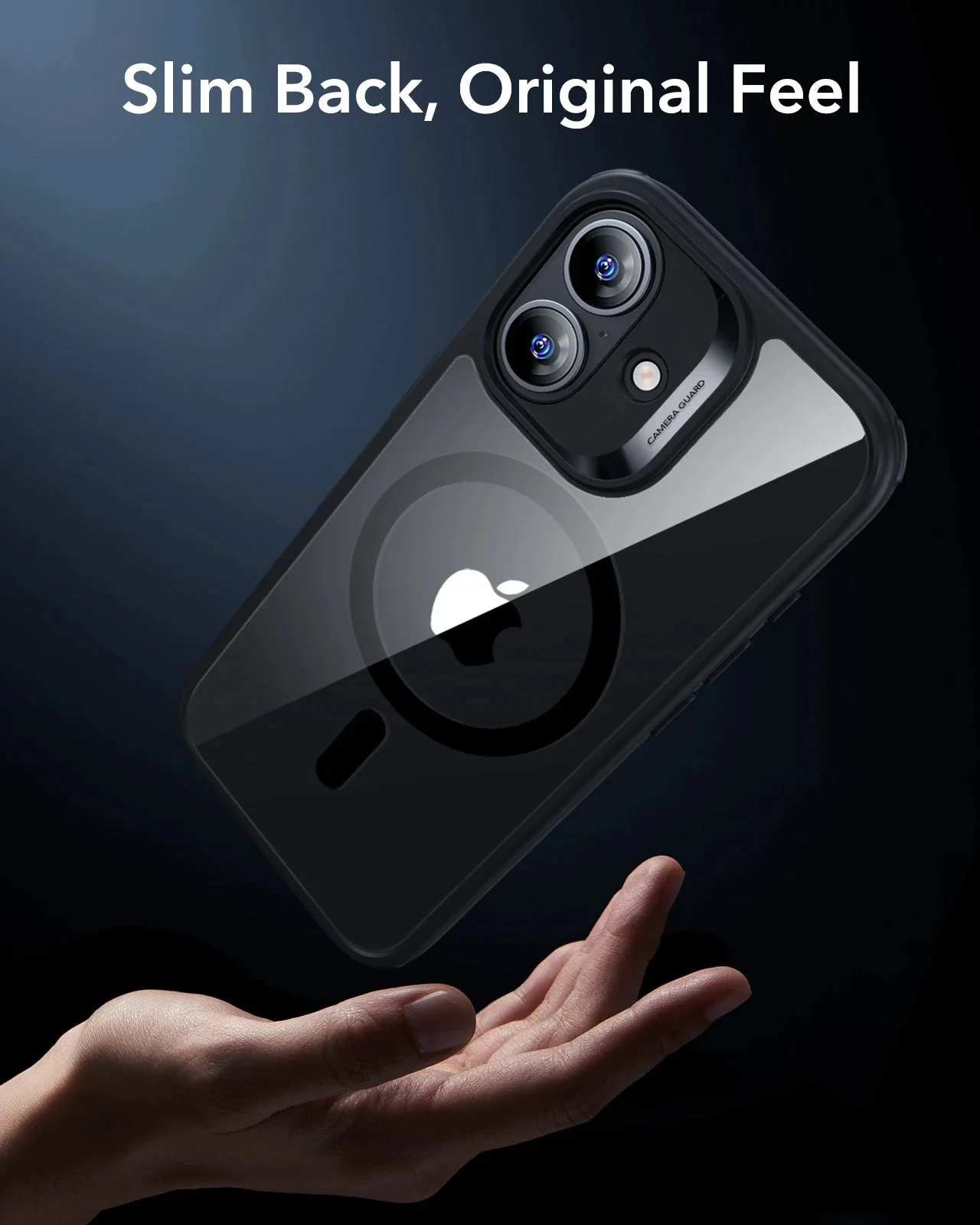 iPhone 17 Classic Hybrid Magnetic Case (Camera Control) - Clear Black - Image 7