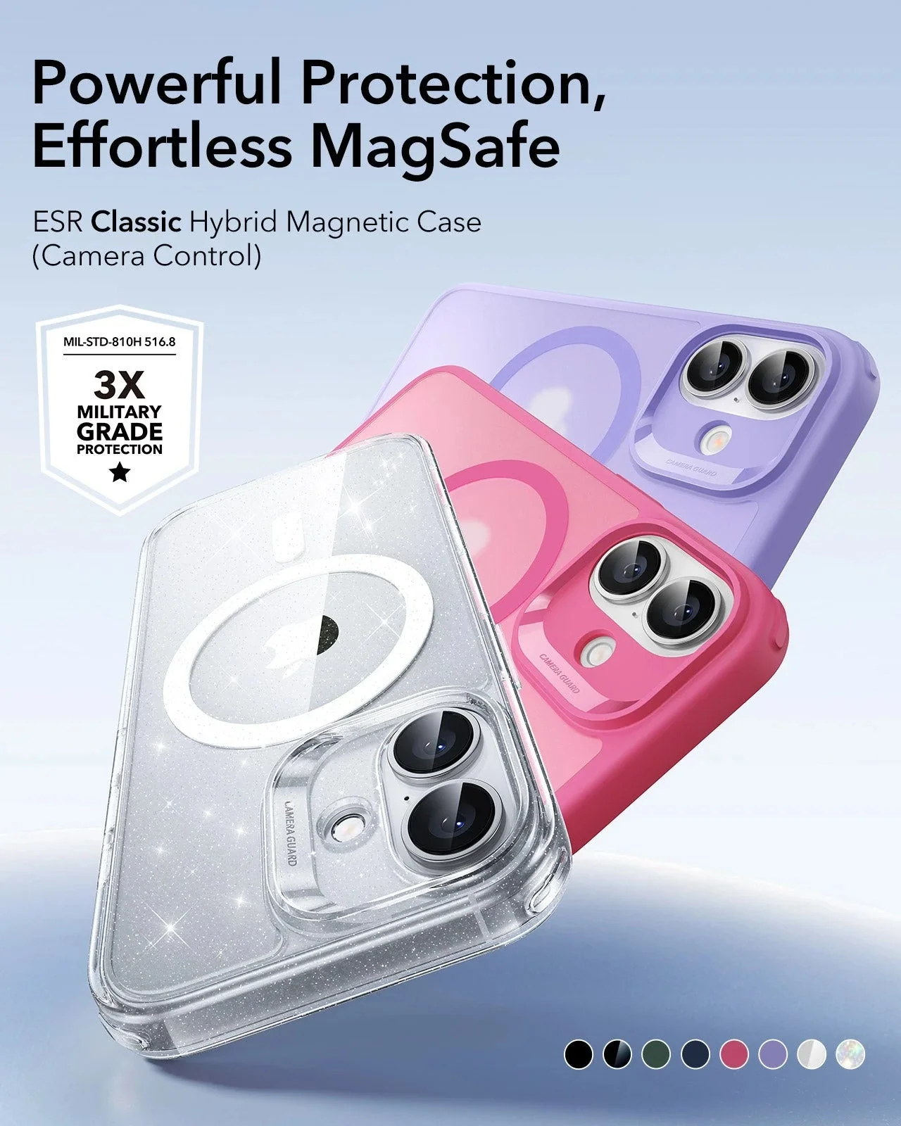 iPhone 17 Classic Hybrid Magnetic Case (Camera Control) - Frosted Purple - Image 2
