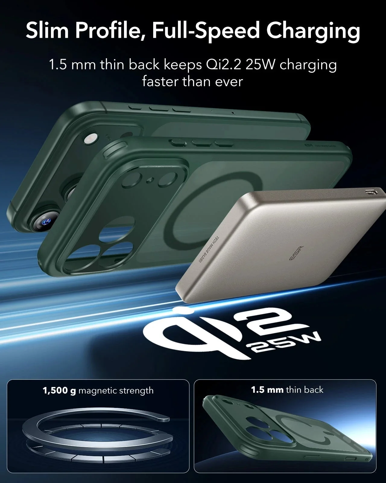 iPhone 17 Pro Classic Hybrid Magnetic Case (Camera Control) - Frosted Green - Image 5