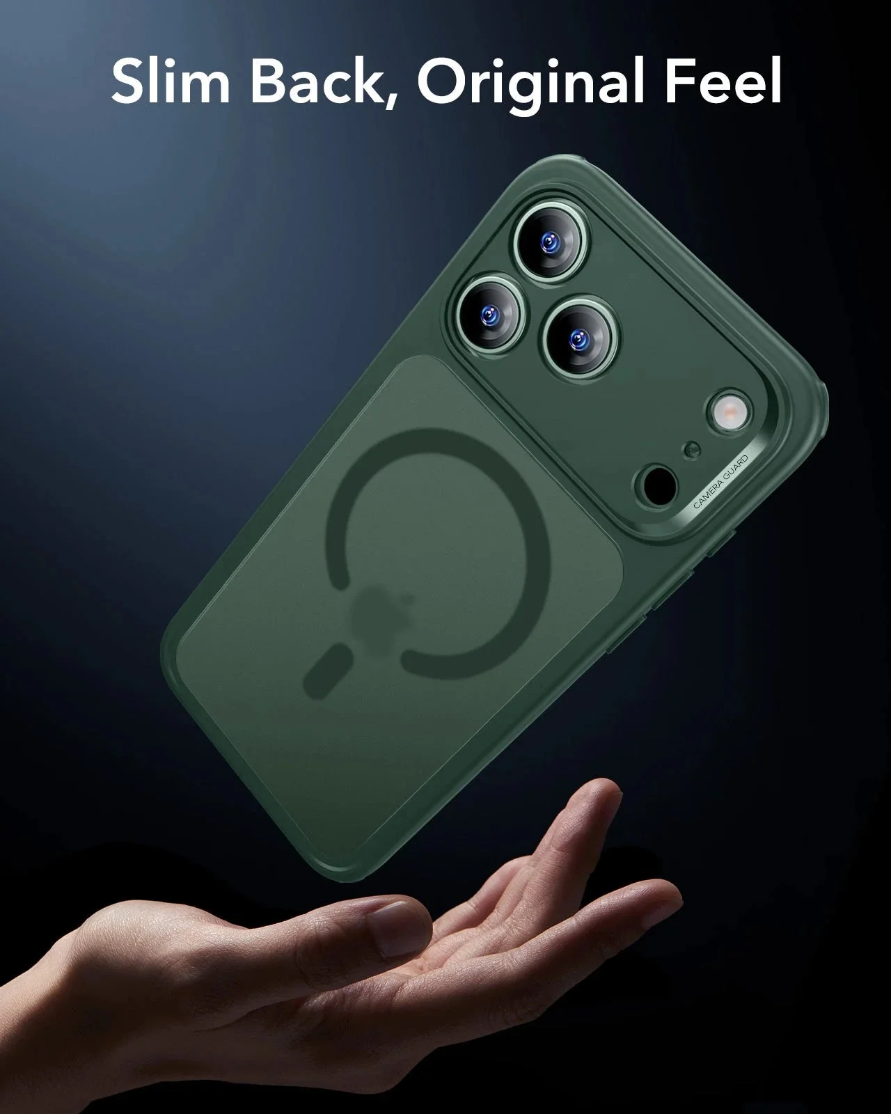 iPhone 17 Pro Classic Hybrid Magnetic Case (Camera Control) - Frosted Green - Image 7