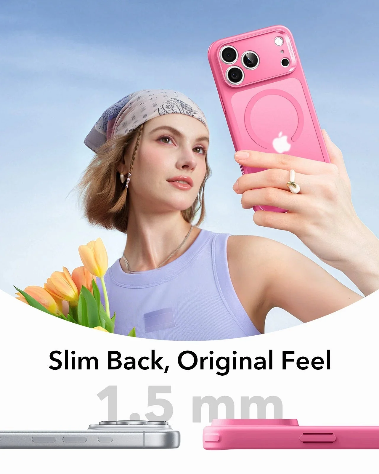 iPhone 17 Pro Classic Hybrid Magnetic Case (Camera Control) - Frosted Pink - Image 6