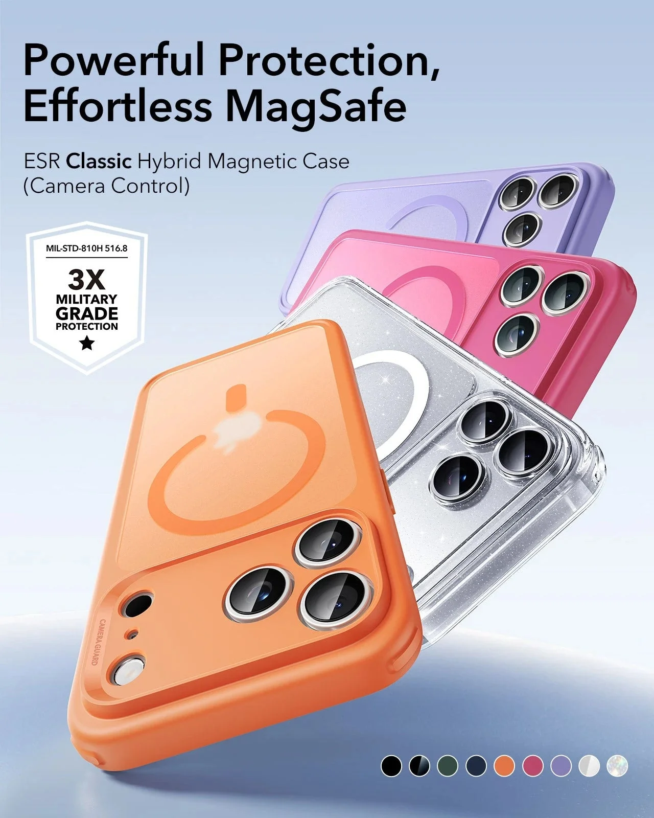 iPhone 17 Pro Classic Hybrid Magnetic Case (Camera Control) - Frosted Purple - Image 2