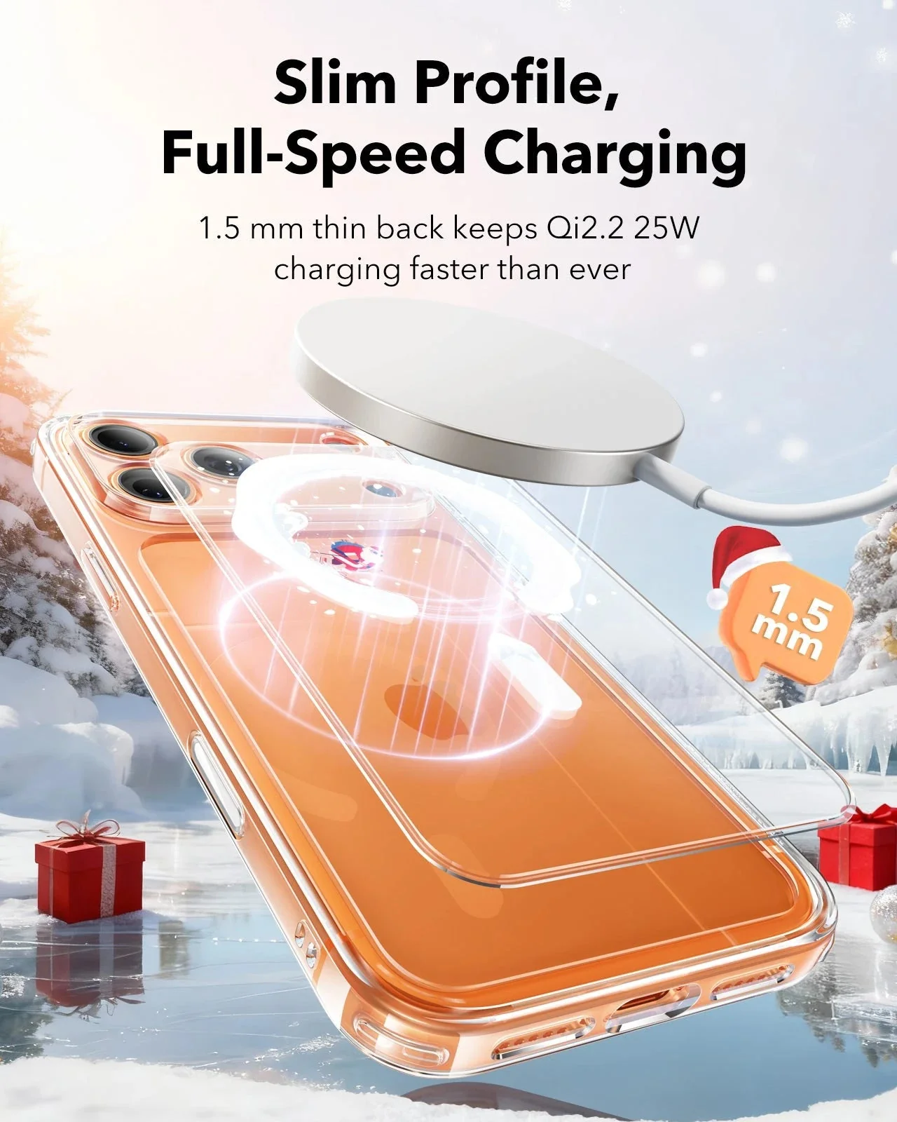 iPhone 17 Pro Max Classic Hybrid Magnetic Case (Camera Control) - Santa Skater - Image 5