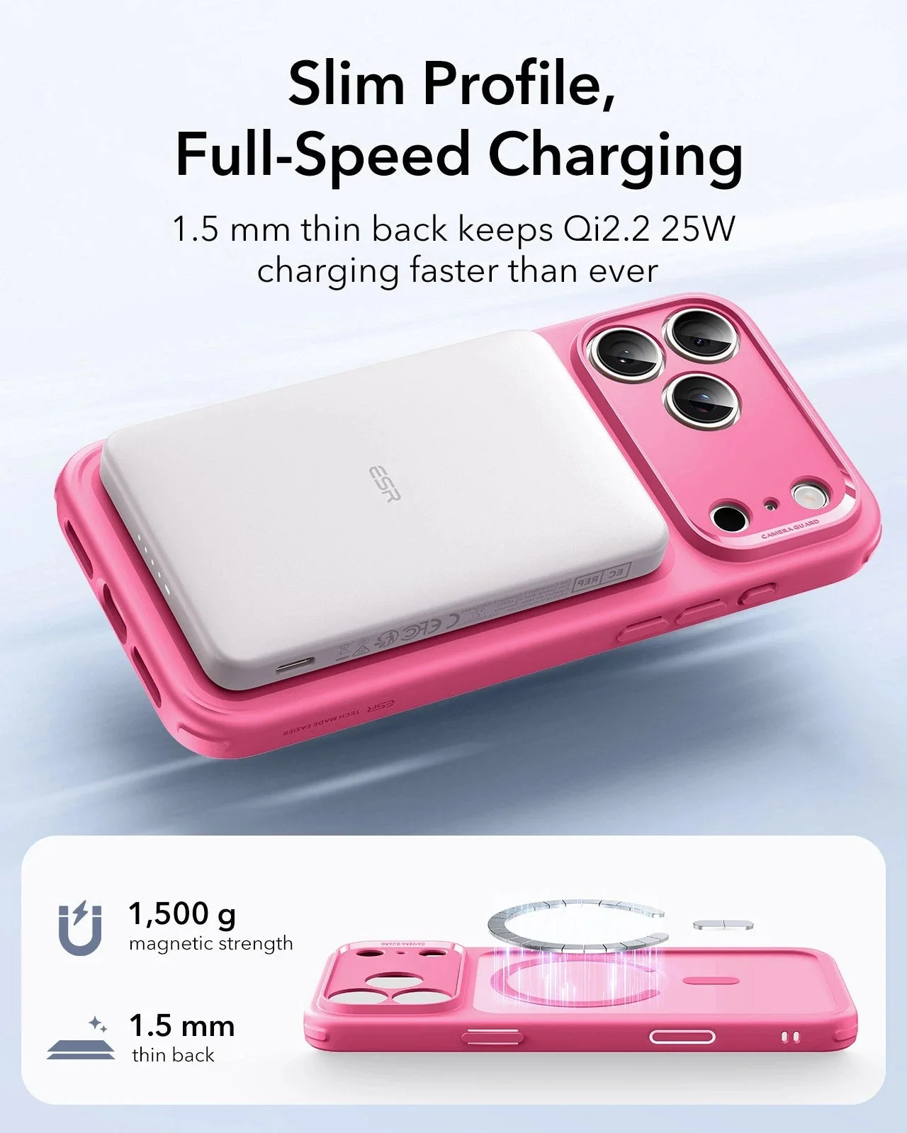 iPhone 17 Pro Max Classic Hybrid Magnetic Case (Camera Control) - Frosted Pink - Image 5