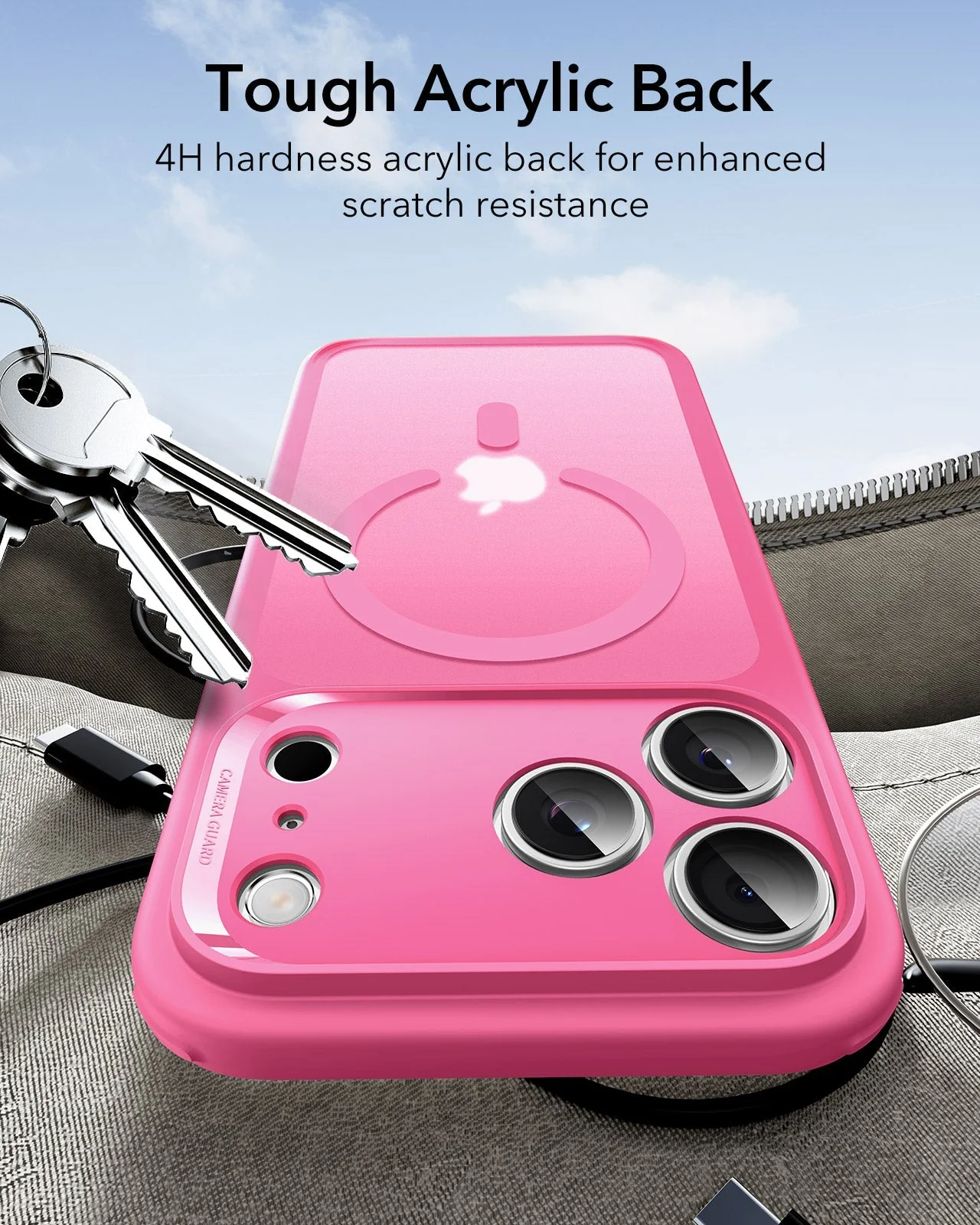 iPhone 17 Pro Max Classic Hybrid Magnetic Case (Camera Control) - Frosted Pink - Image 7