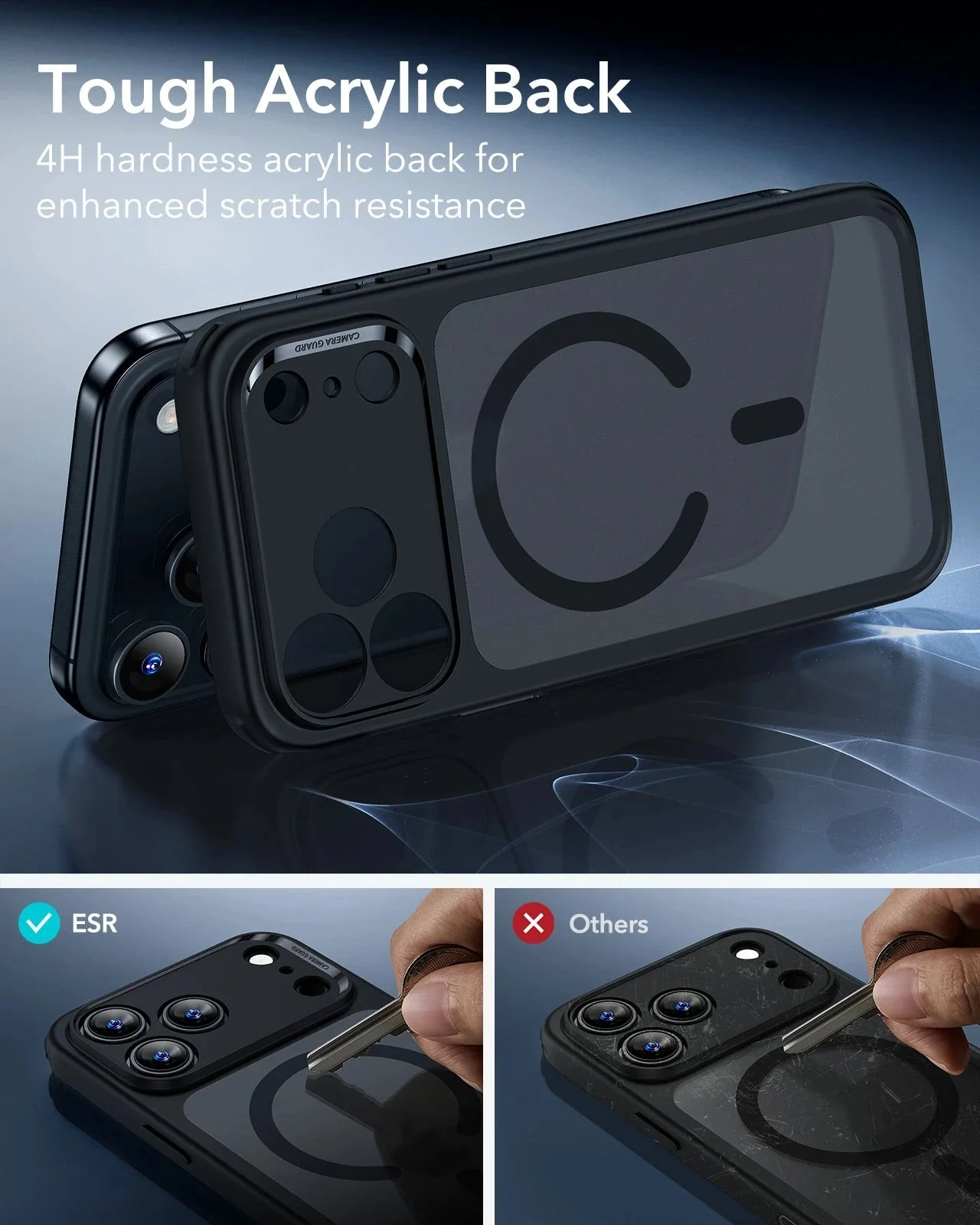 iPhone 17 Pro Classic Hybrid Magnetic Case (Camera Control) - Frosted Black - Image 6