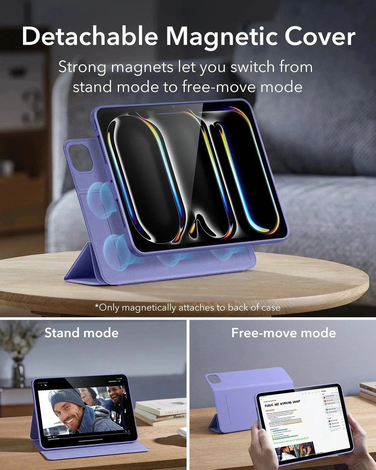 iPad Pro 11ʺ (2025) Rebound Case and Screen Protector Bundle - Lavender - Image 4
